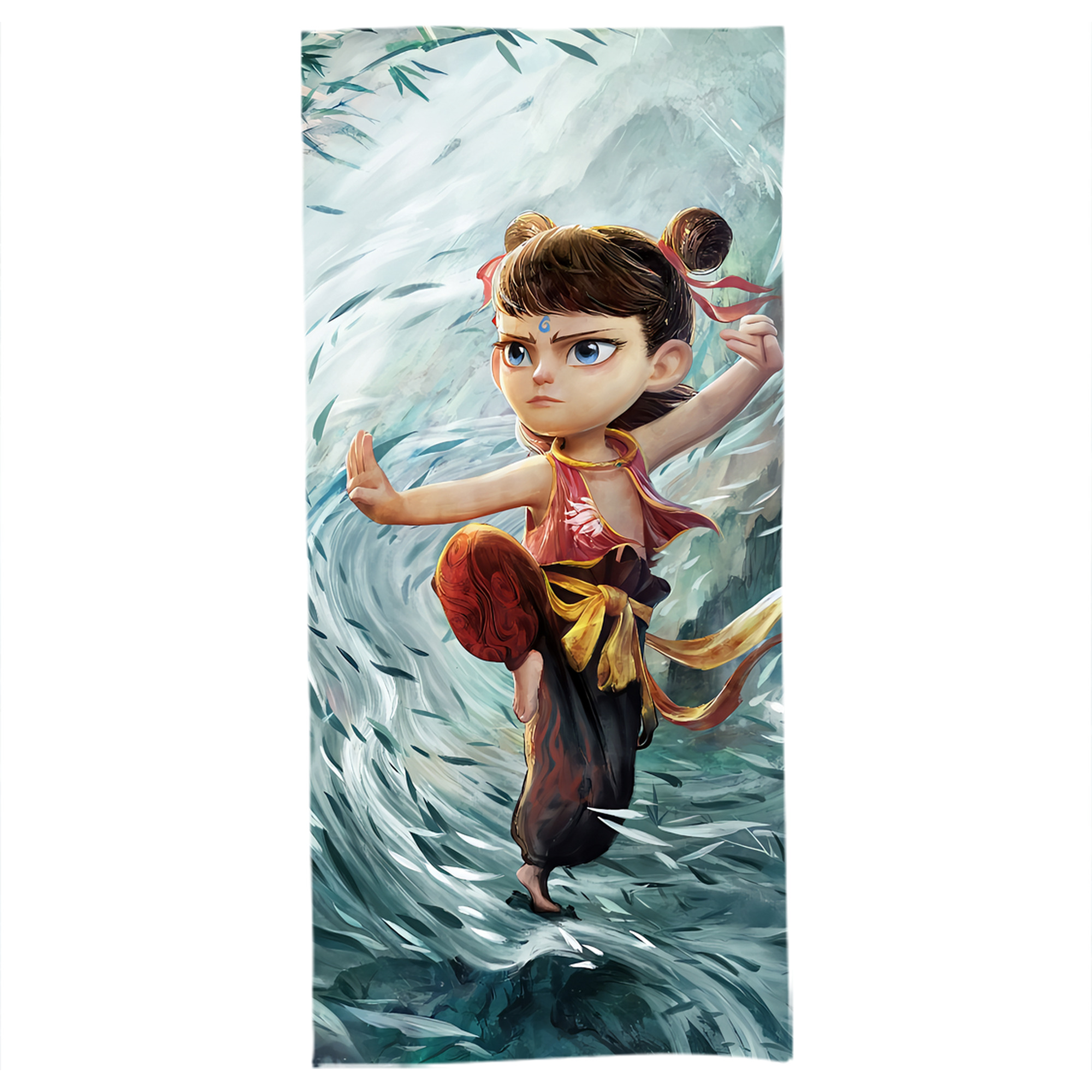 （画像用） Ne Zha 2 ナタ 魔童の大暴れ 大判バスタオル 70×140cm 吸水速乾 柔らかい肌触り