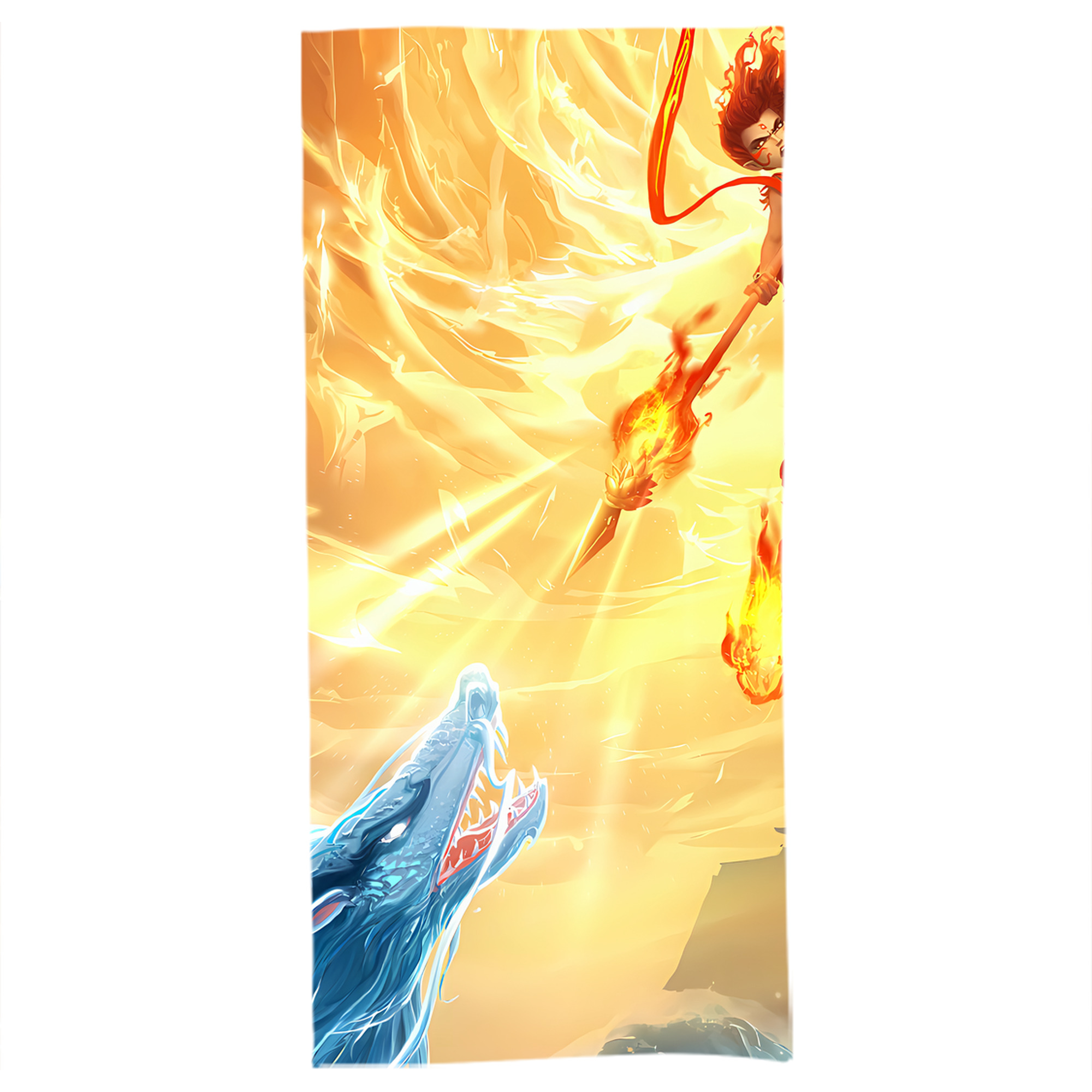 （画像用） Ne Zha 2 ナタ 魔童の大暴れ 大判バスタオル 70×140cm 吸水速乾 柔らかい肌触り