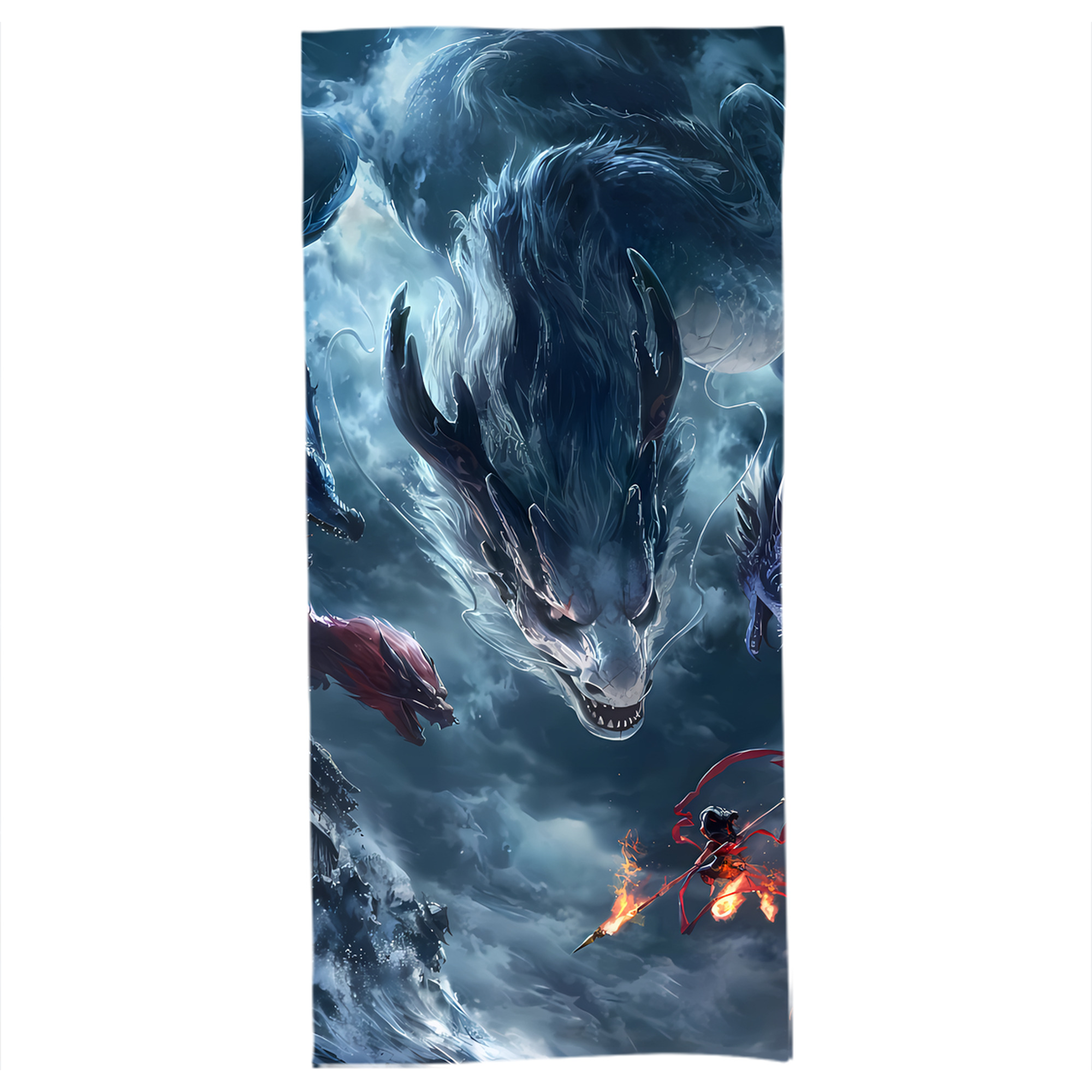 （画像用） Ne Zha 2 ナタ 魔童の大暴れ 大判バスタオル 70×140cm 吸水速乾 柔らかい肌触り