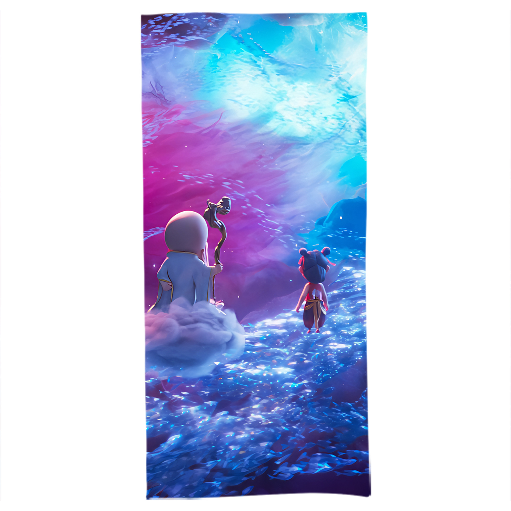 （画像用） Ne Zha 2 ナタ 魔童の大暴れ 大判バスタオル 70×140cm 吸水速乾 柔らかい肌触り