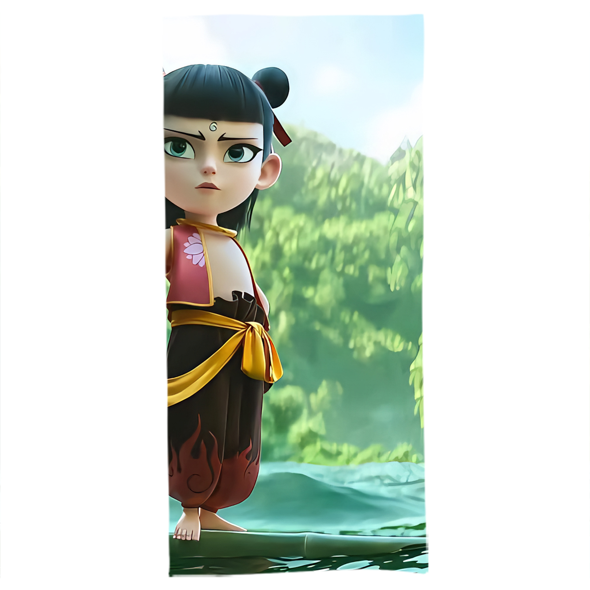 （画像用） Ne Zha 2 ナタ 魔童の大暴れ 大判バスタオル 70×140cm 吸水速乾 柔らかい肌触り