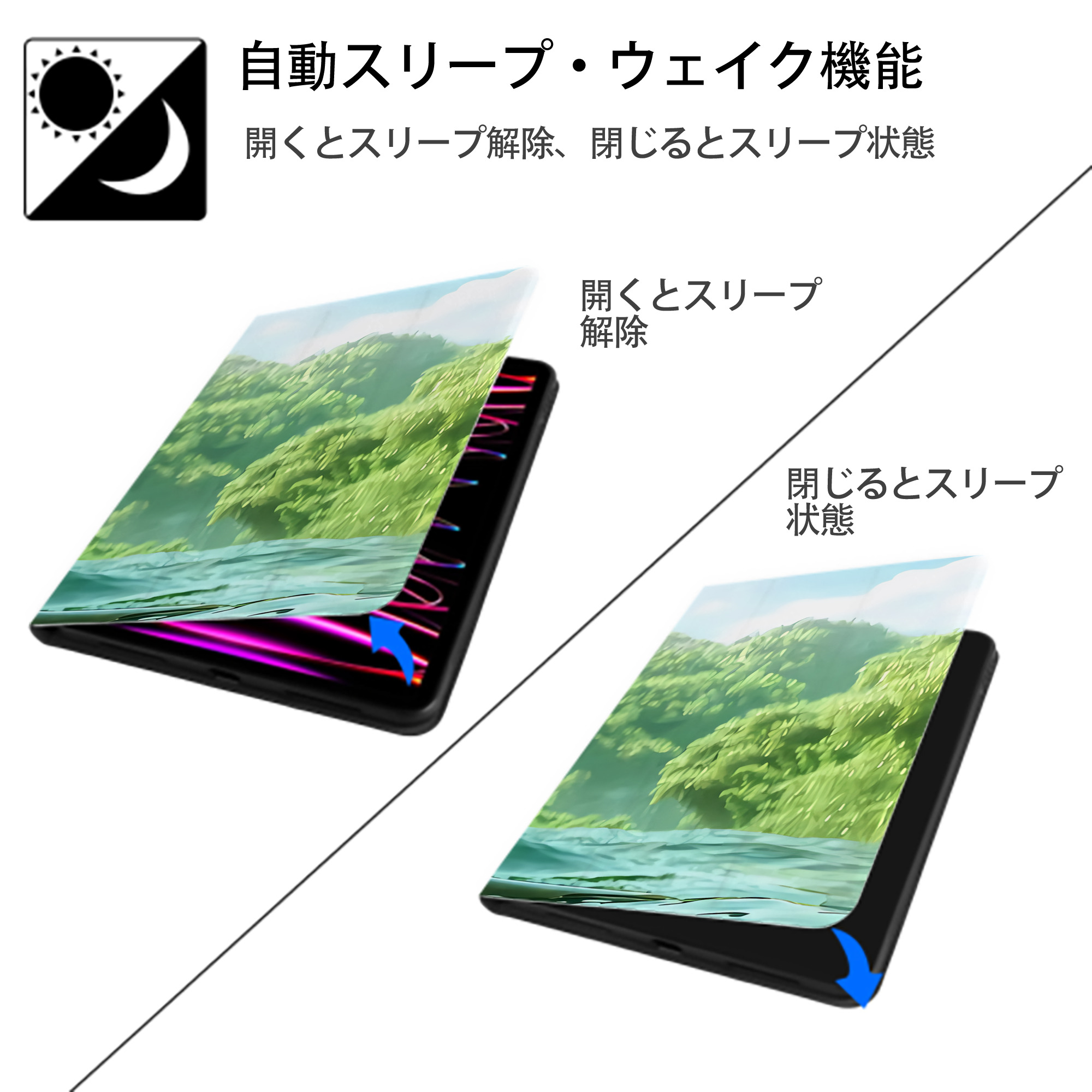 Ne Zha 2 ナタ 魔童の大暴れ IPad ケース ブック型 PUレザー TPU 耐衝撃 軽量 薄型 ペン収納なし 全面保護 IPad 各モデル対応