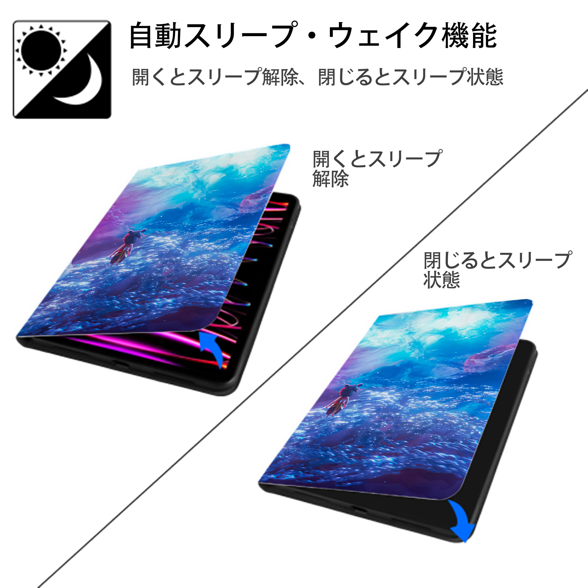 Ne Zha 2 ナタ 魔童の大暴れ IPadケース ペンホルダー付き ブックスタイルデザイン