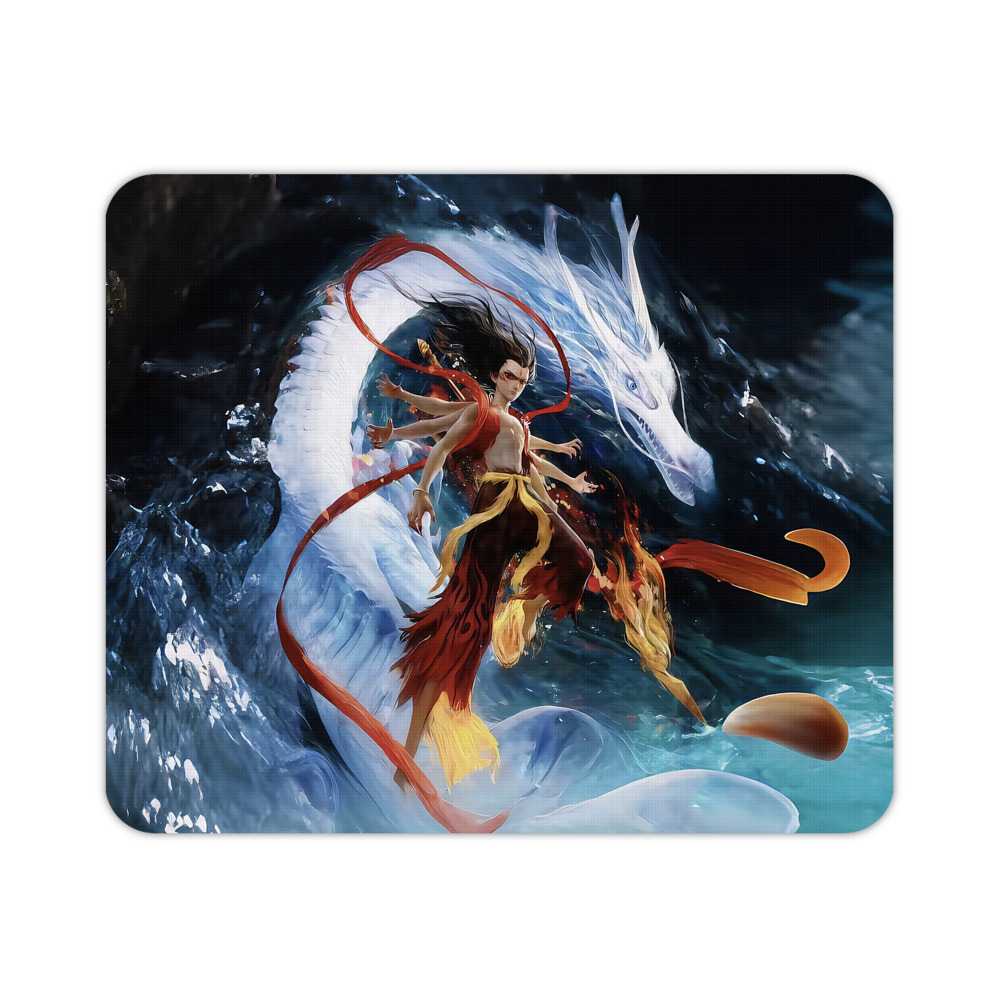 （画像用） Ne Zha 2 ナタ 魔童の大暴れ マウスパッド ステッチ加工 ラバー素材 防水 滑り止め 超薄型 ゲーミング/オフィス対応
