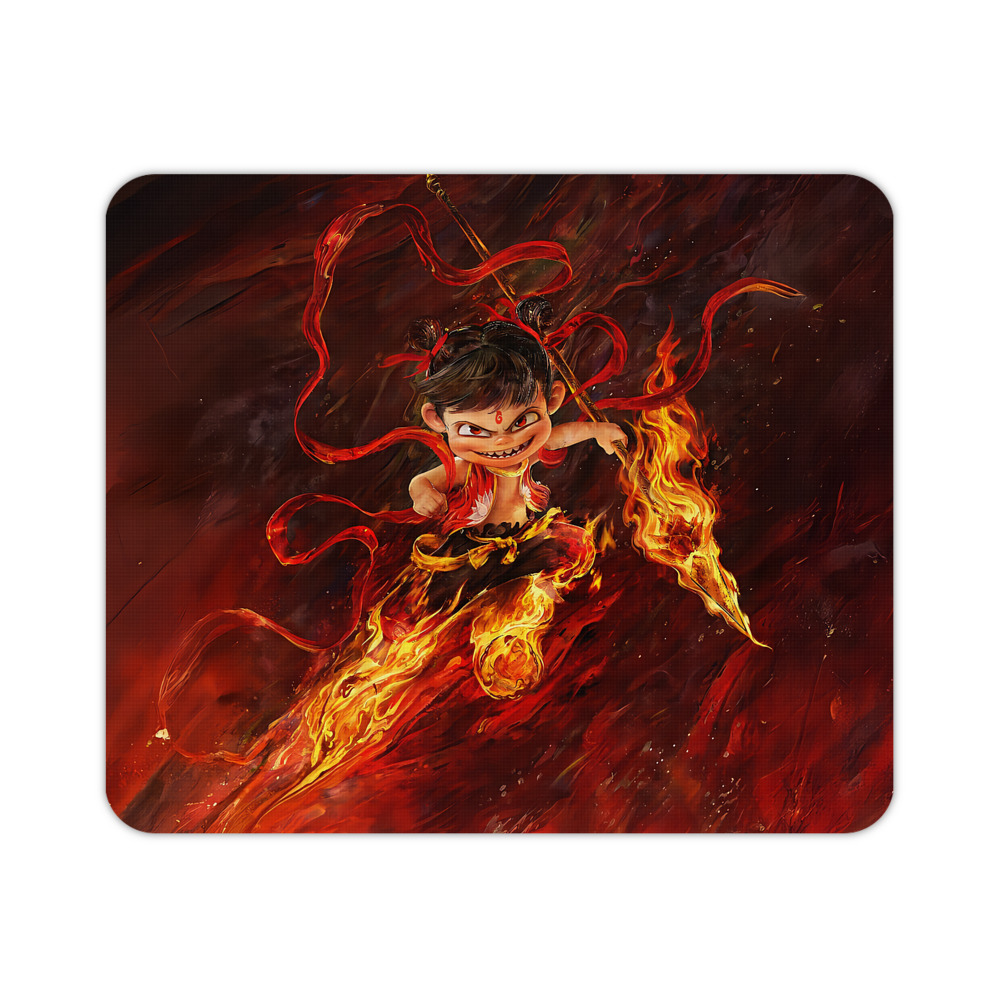 （画像用） Ne Zha 2 ナタ 魔童の大暴れ マウスパッド ステッチ加工 ラバー素材 防水 滑り止め 超薄型 ゲーミング/オフィス対応