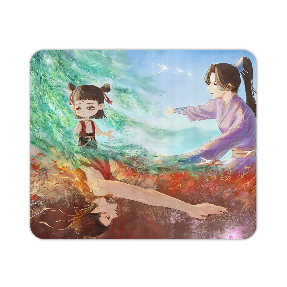 （画像用） Ne Zha 2 ナタ 魔童の大暴れ マウスパッド ステッチ加工 ラバー素材 防水 滑り止め 超薄型 ゲーミング/オフィス対応