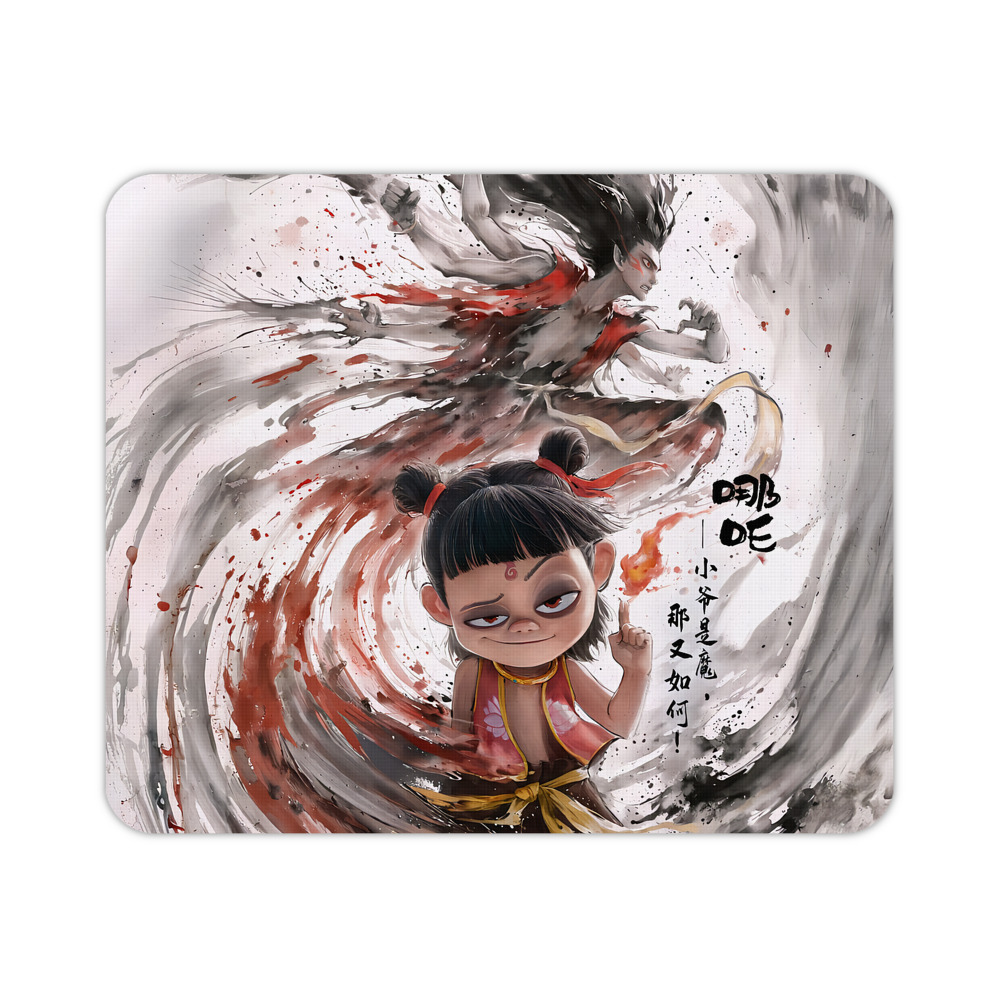 （画像用） Ne Zha 2 ナタ 魔童の大暴れ マウスパッド ステッチ加工 ラバー素材 防水 滑り止め 超薄型 ゲーミング/オフィス対応