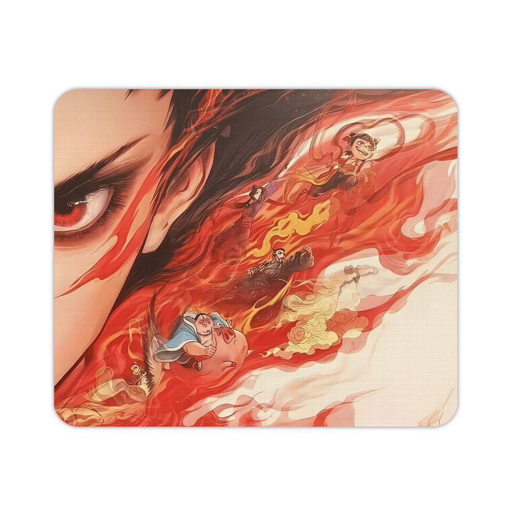 （画像用） Ne Zha 2 ナタ 魔童の大暴れ マウスパッド ステッチ加工 ラバー素材 防水 滑り止め 超薄型 ゲーミング/オフィス対応