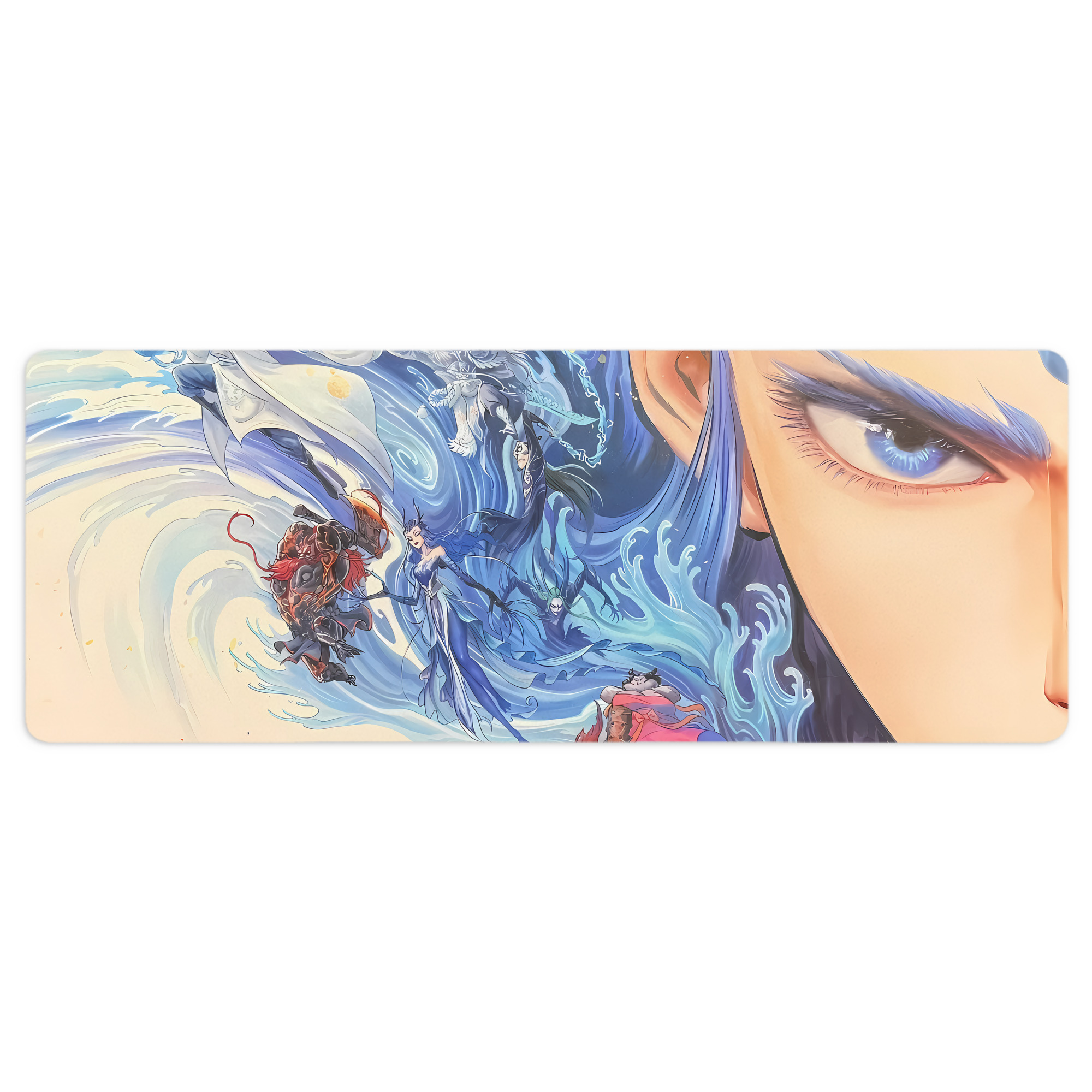 （画像用） Ne Zha 2 ナタ 魔童の大暴れ ステッチ加工 大判デスクマット／滑り止めマウスパッド