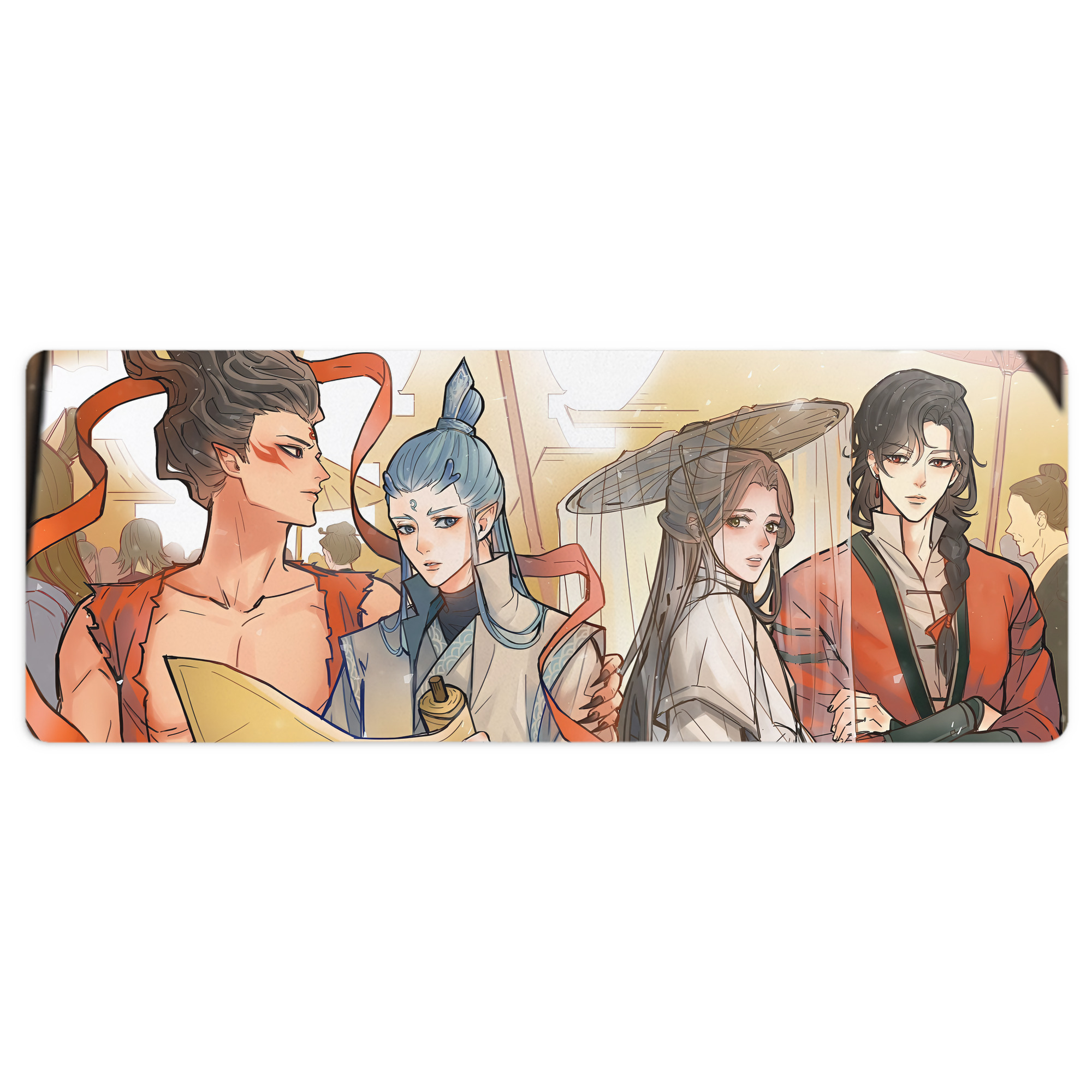 （画像用） Ne Zha 2 ナタ 魔童の大暴れ ステッチ加工 大判デスクマット／滑り止めマウスパッド