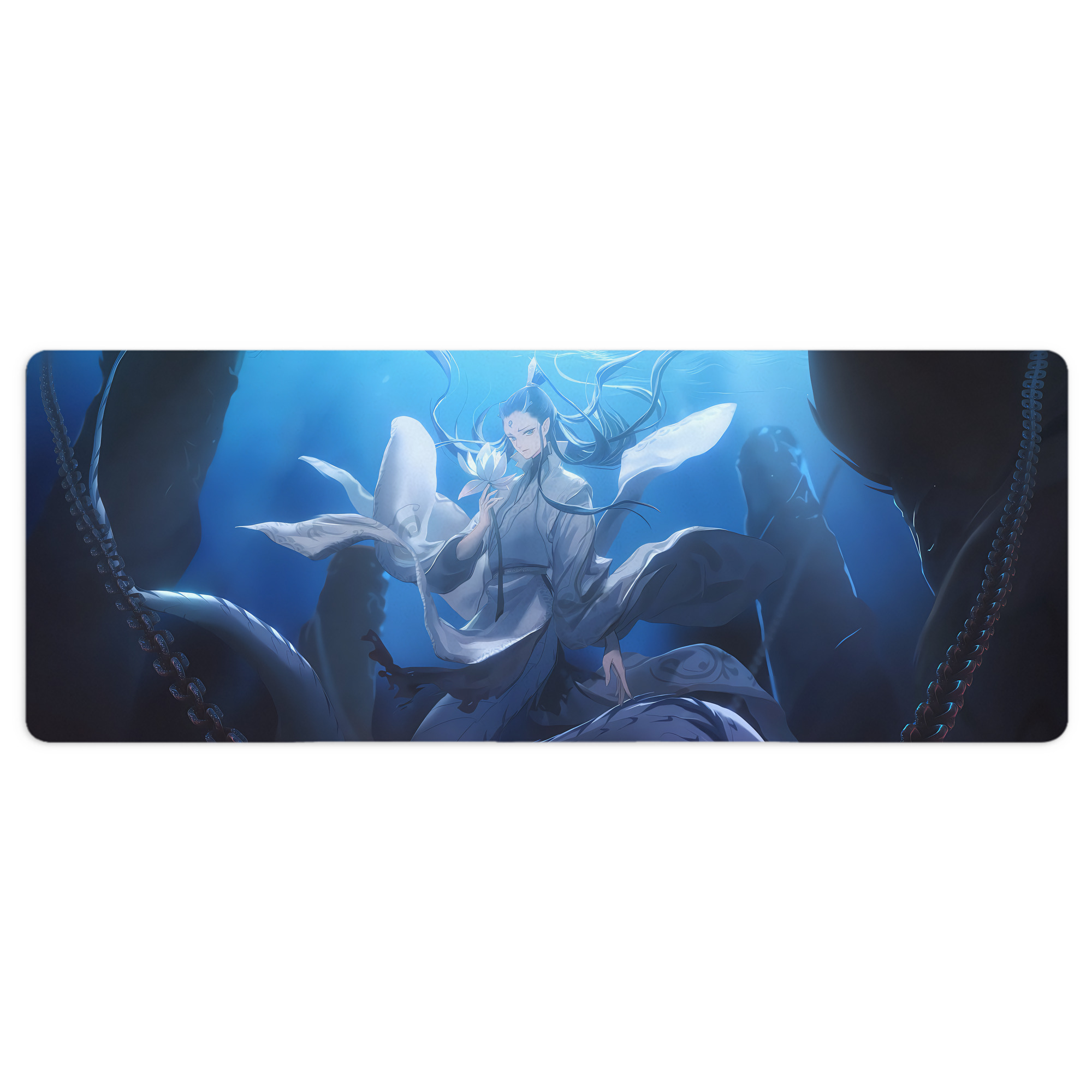 （画像用） Ne Zha 2 ナタ 魔童の大暴れ ステッチ加工 大判デスクマット／滑り止めマウスパッド
