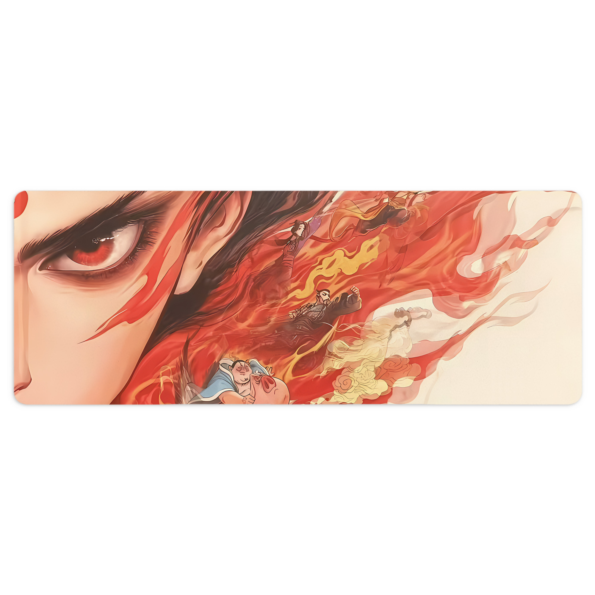 （画像用） Ne Zha 2 ナタ 魔童の大暴れ ステッチ加工 大判デスクマット／滑り止めマウスパッド