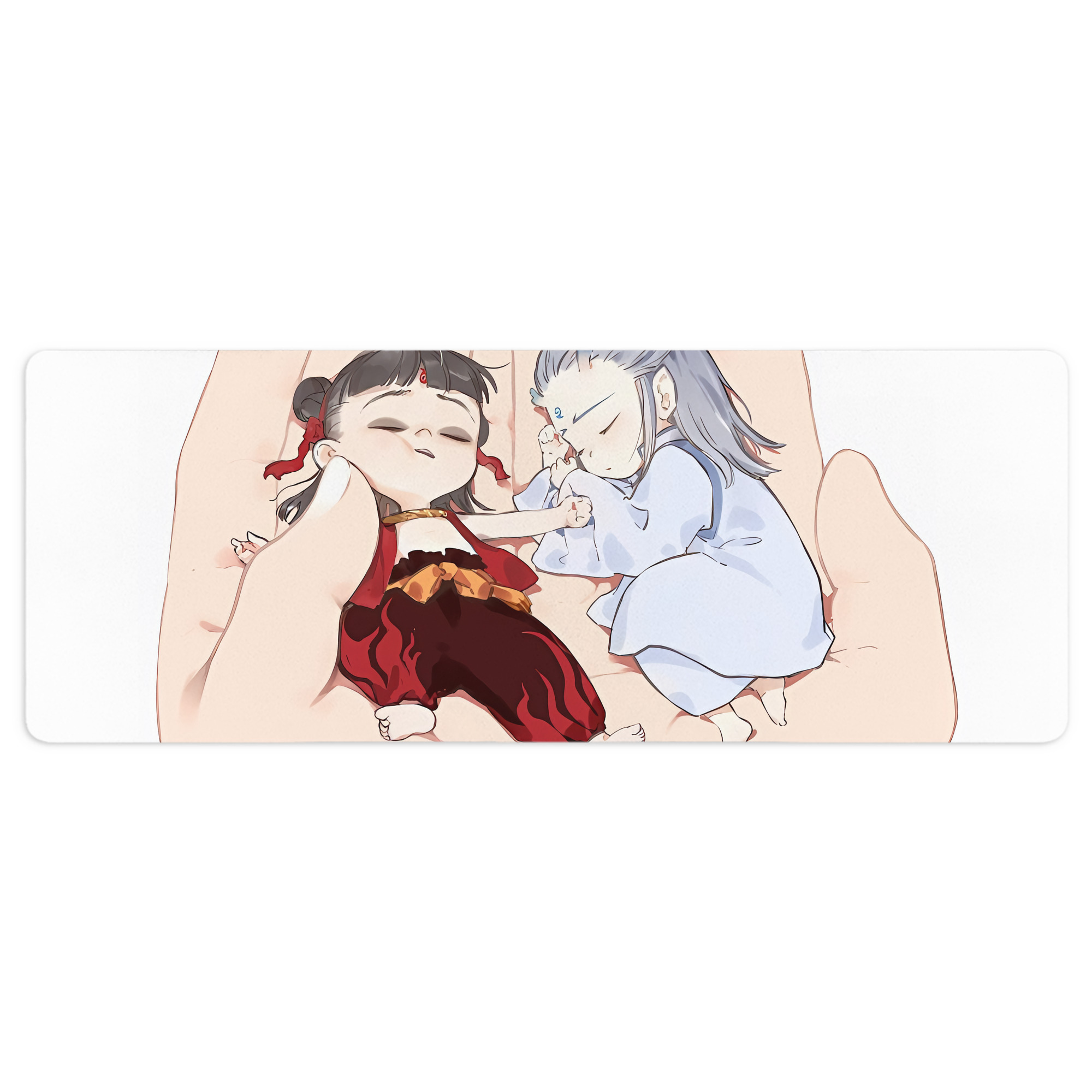 （画像用） Ne Zha 2 ナタ 魔童の大暴れ ステッチ加工 大判デスクマット／滑り止めマウスパッド