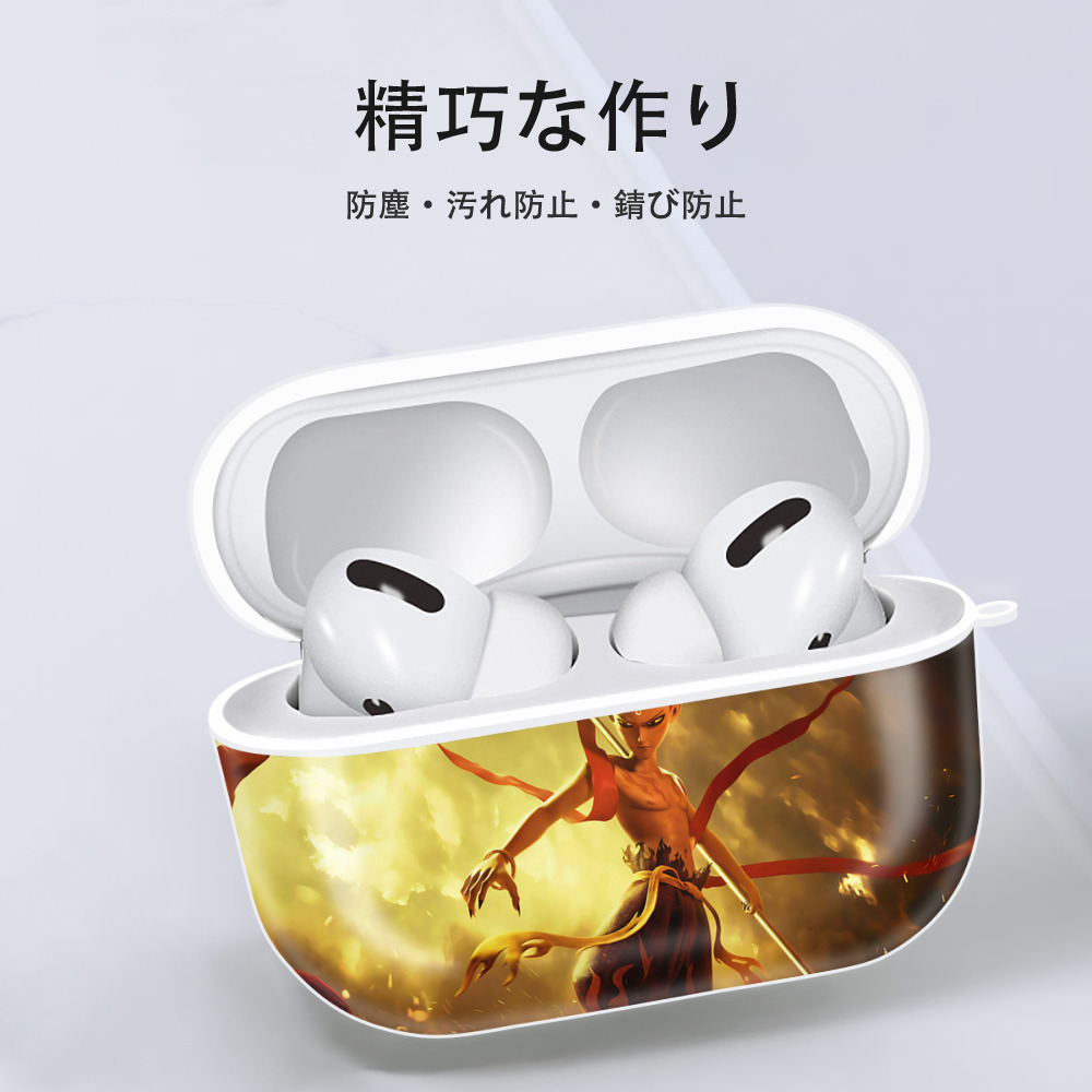 Ne Zha 2 ナタ 魔童の大暴れ 【AirPods Pro用】ハードシェル保護ケース 耐衝撃・防指紋・カラビナ付き商品仕様