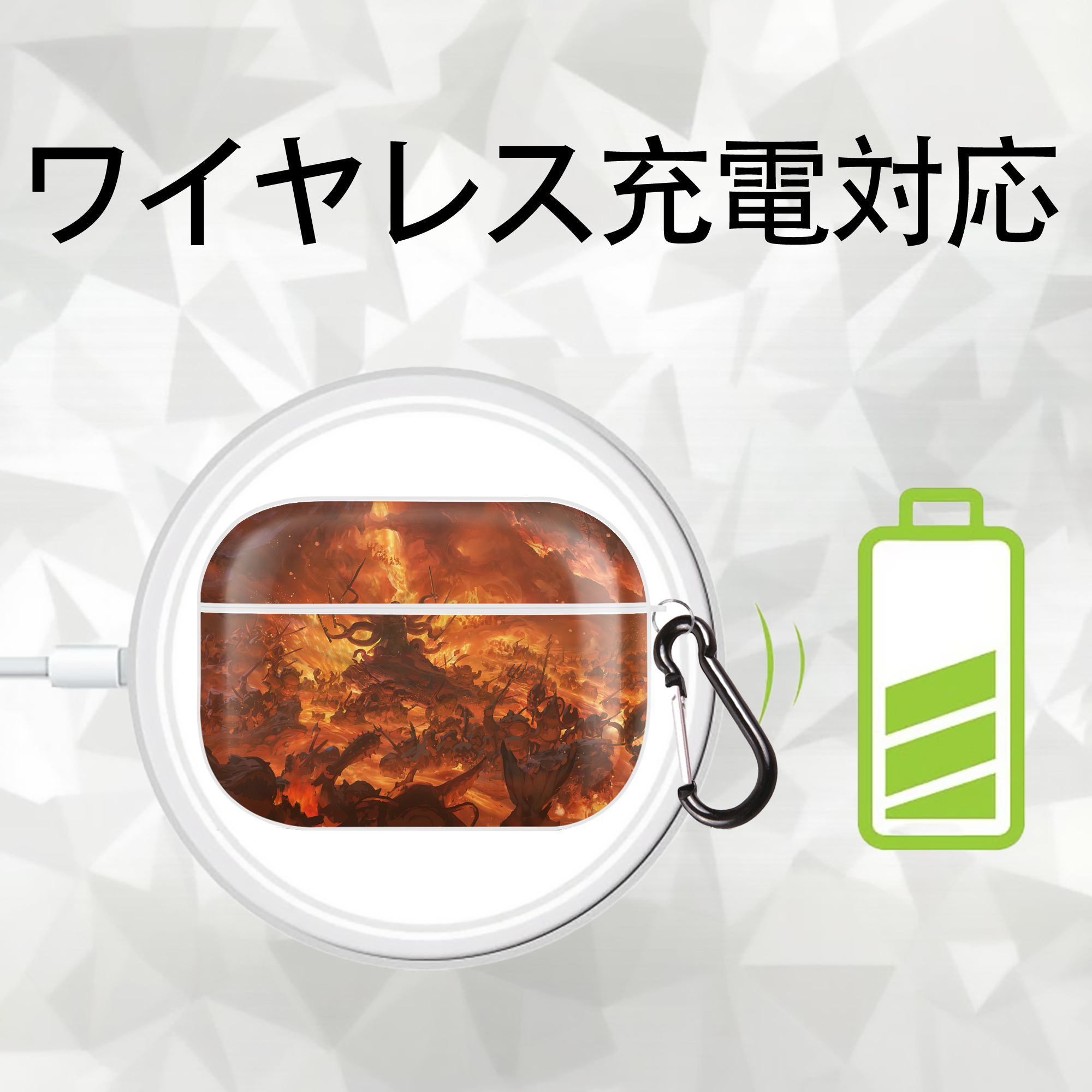Ne Zha 2 ナタ 魔童の大暴れ 【AirPods Pro用】ハードシェル保護ケース 耐衝撃・防指紋・カラビナ付き商品仕様