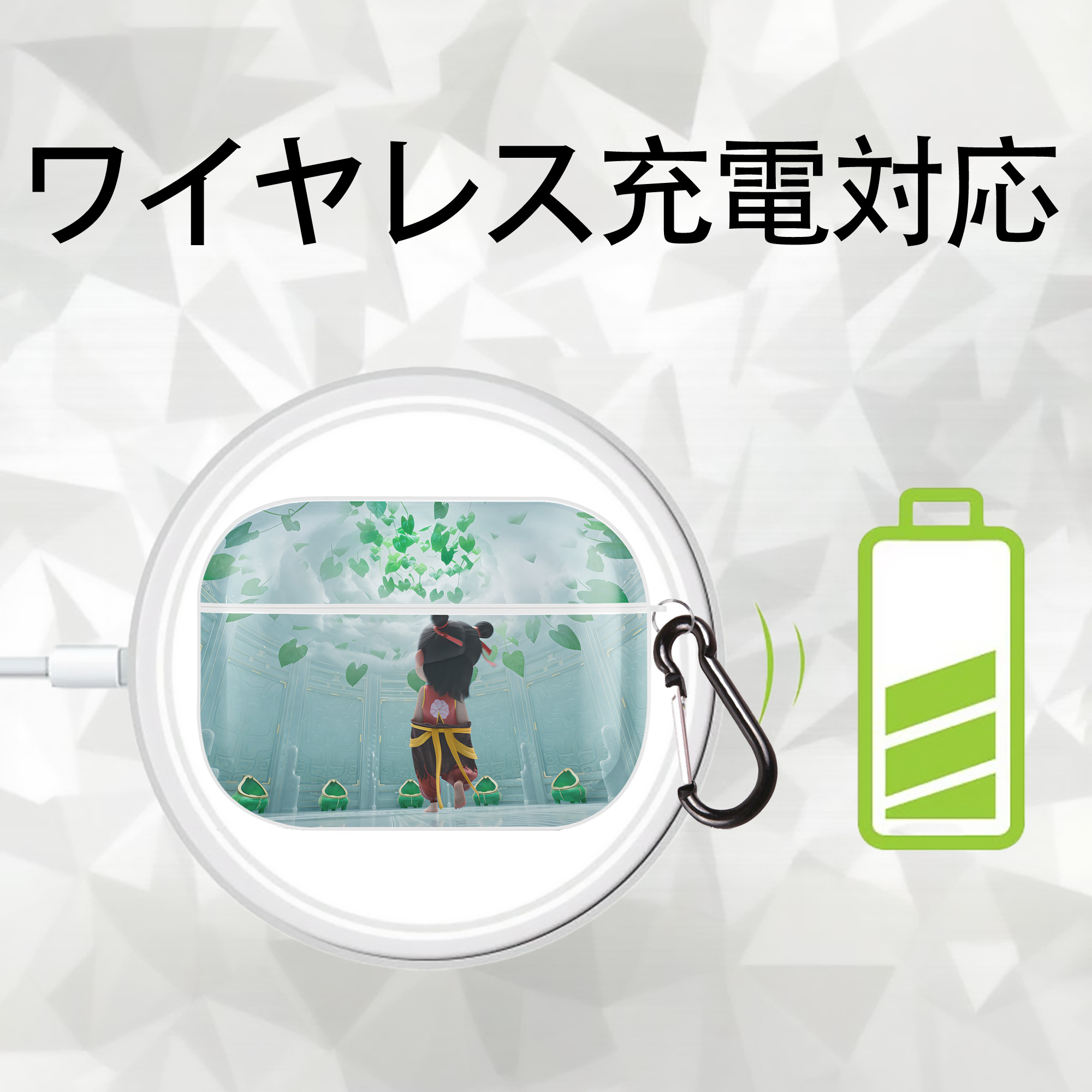 Ne Zha 2 ナタ 魔童の大暴れ 【AirPods Pro用】ハードシェル保護ケース 耐衝撃・防指紋・カラビナ付き商品仕様