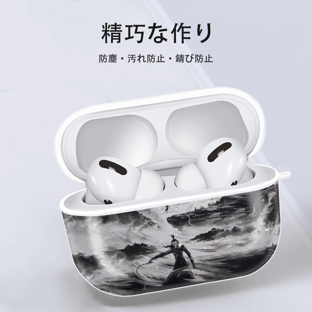 Ne Zha 2 ナタ 魔童の大暴れ 【AirPods Pro用】ハードシェル保護ケース 耐衝撃・防指紋・カラビナ付き商品仕様