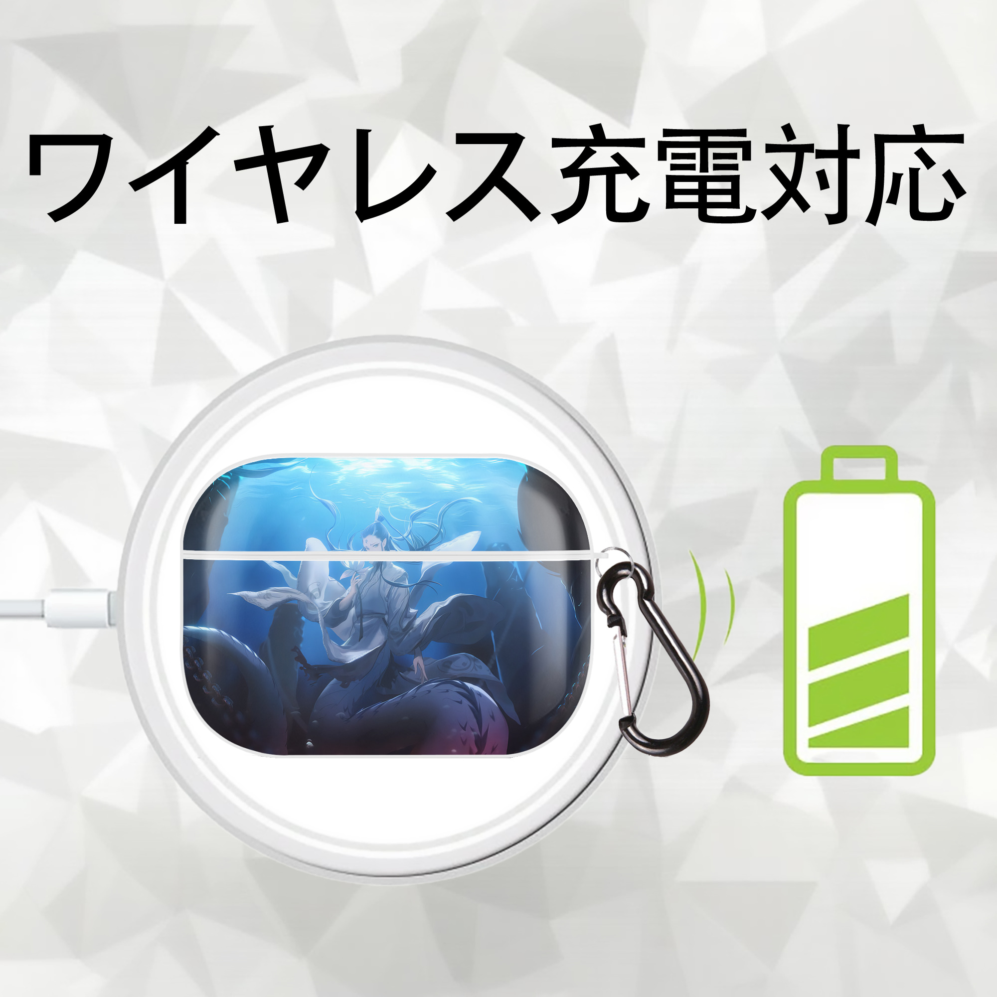 Ne Zha 2 ナタ 魔童の大暴れ 【AirPods Pro用】ハードシェル保護ケース 耐衝撃・防指紋・カラビナ付き商品仕様