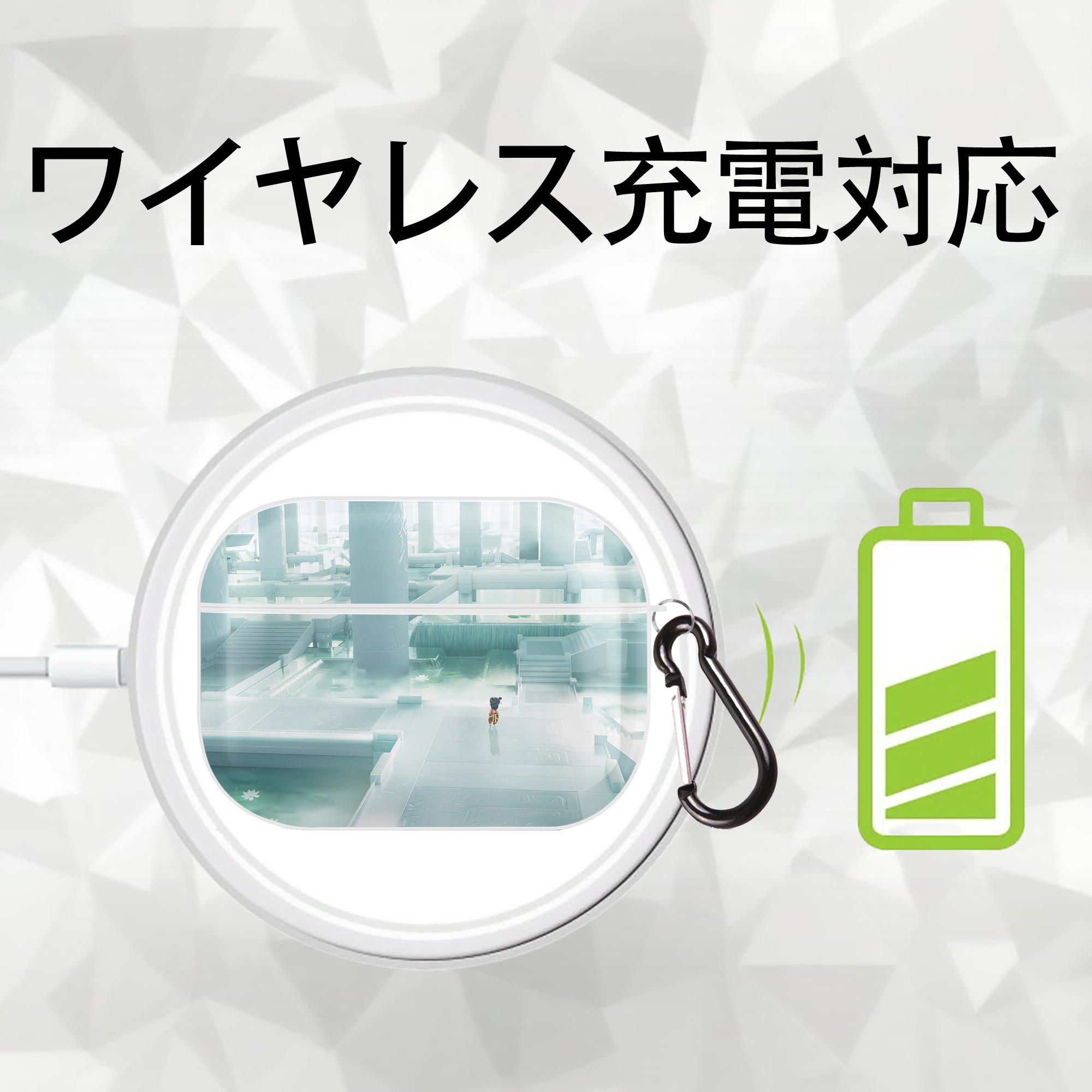 Ne Zha 2 ナタ 魔童の大暴れ 【AirPods Pro用】ハードシェル保護ケース 耐衝撃・防指紋・カラビナ付き商品仕様