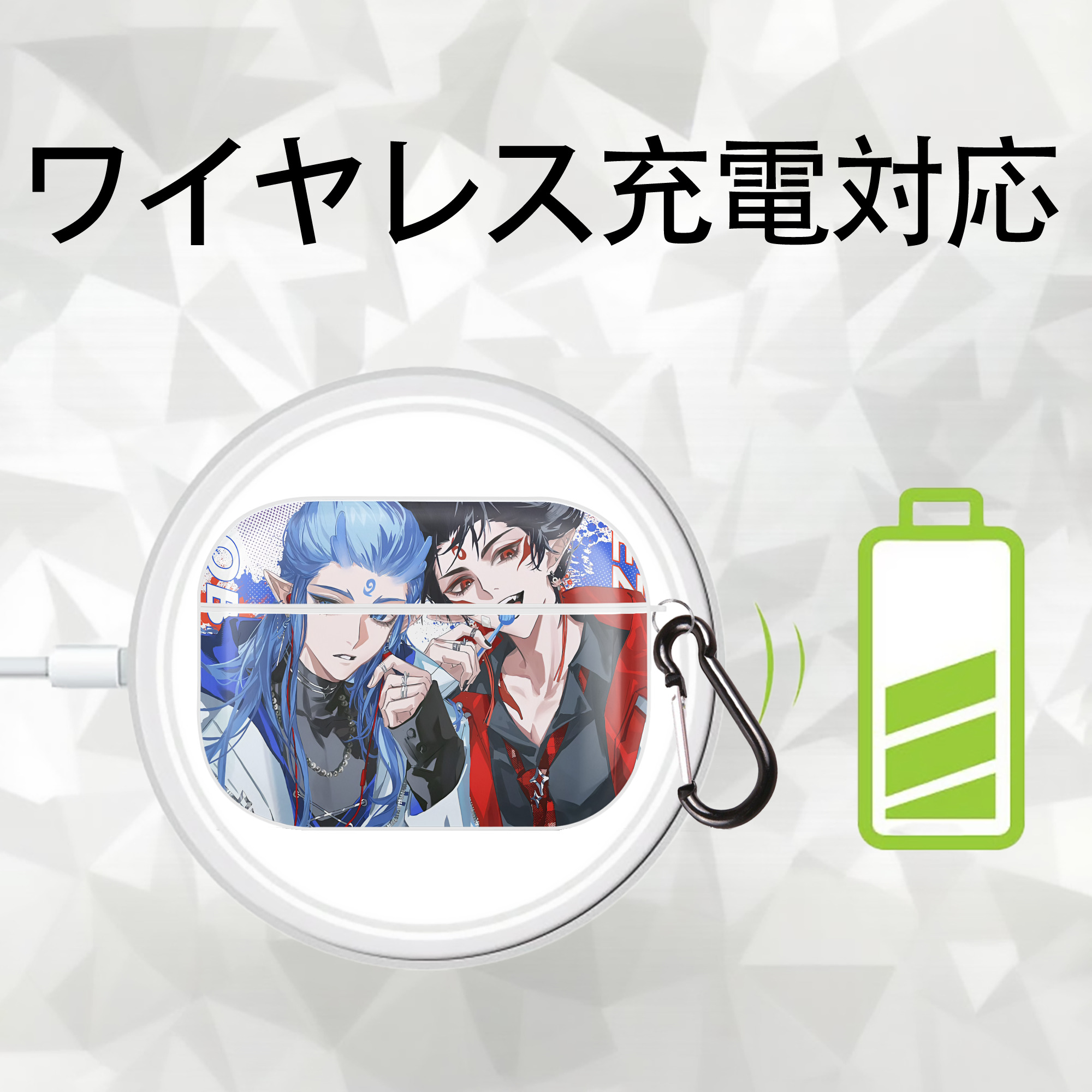 Ne Zha 2 ナタ 魔童の大暴れ 【AirPods Pro用】ハードシェル保護ケース 耐衝撃・防指紋・カラビナ付き商品仕様