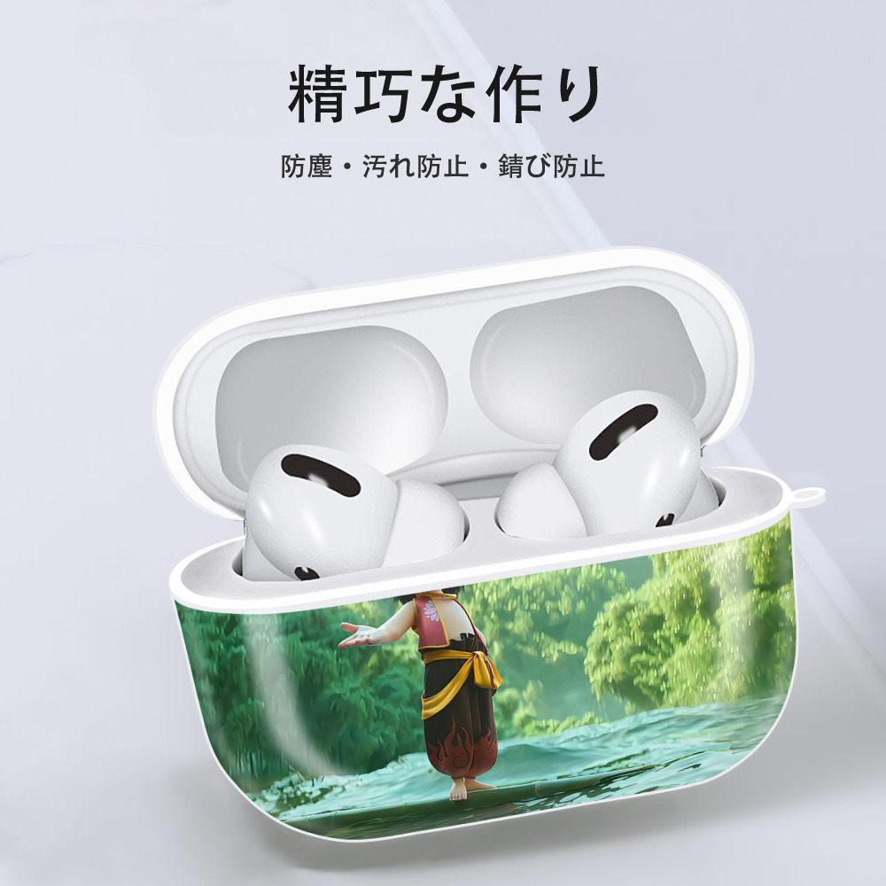 Ne Zha 2 ナタ 魔童の大暴れ 【AirPods Pro用】ハードシェル保護ケース 耐衝撃・防指紋・カラビナ付き商品仕様