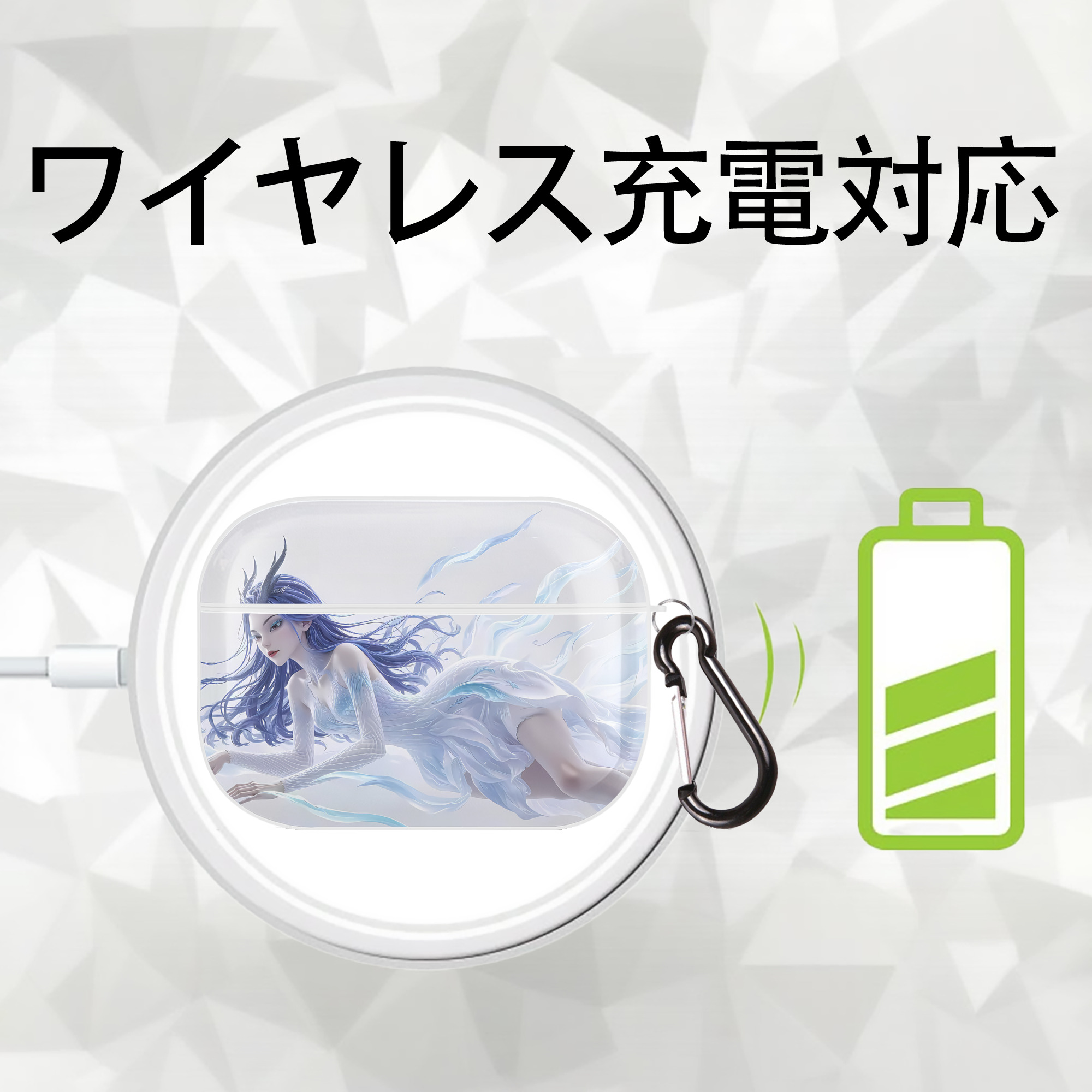 Ne Zha 2 ナタ 魔童の大暴れ 【AirPods Pro用】ハードシェル保護ケース 耐衝撃・防指紋・カラビナ付き商品仕様