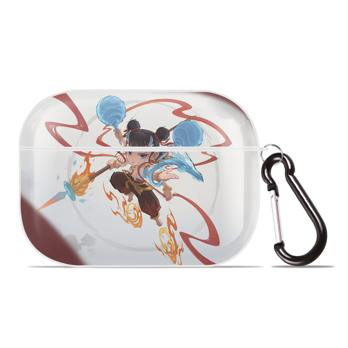 （画像用） Ne Zha 2 ナタ 魔童の大暴れ 【AirPods Pro用】ハードシェル保護ケース 耐衝撃・防指紋・カラビナ付き商品仕様