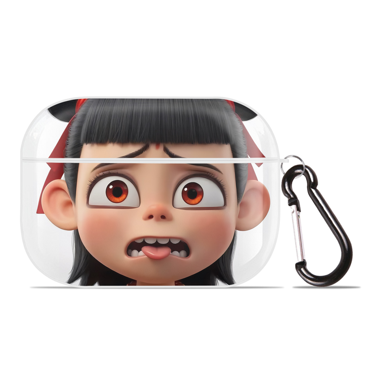 （画像用） Ne Zha 2 ナタ 魔童の大暴れ 【AirPods Pro用】ハードシェル保護ケース 耐衝撃・防指紋・カラビナ付き商品仕様