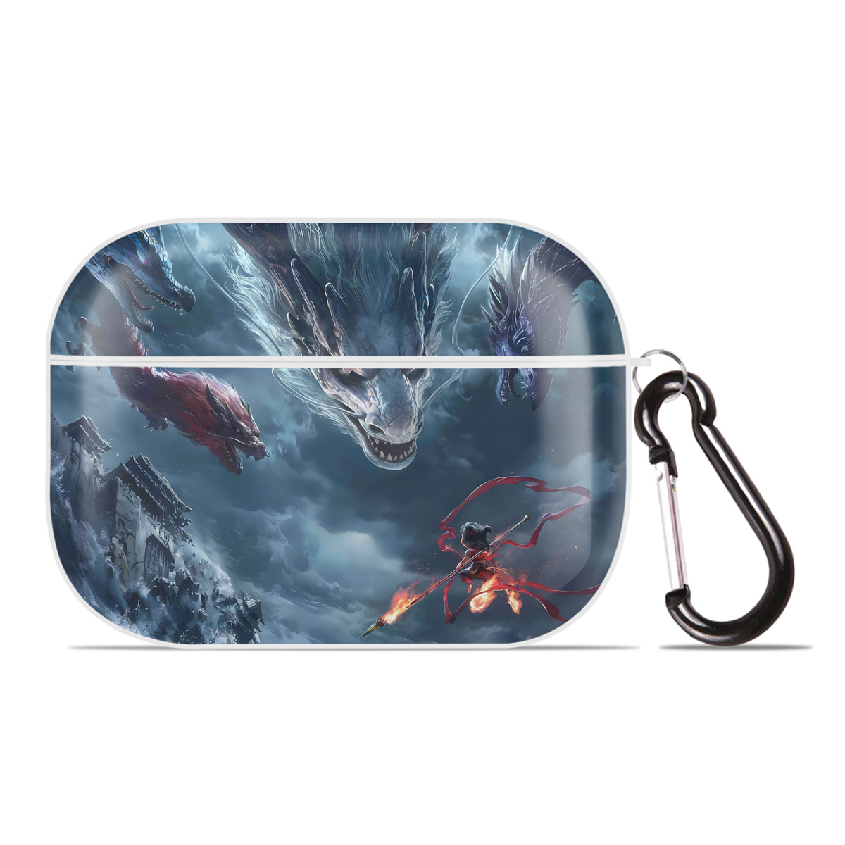 （画像用） Ne Zha 2 ナタ 魔童の大暴れ 【AirPods Pro用】ハードシェル保護ケース 耐衝撃・防指紋・カラビナ付き商品仕様