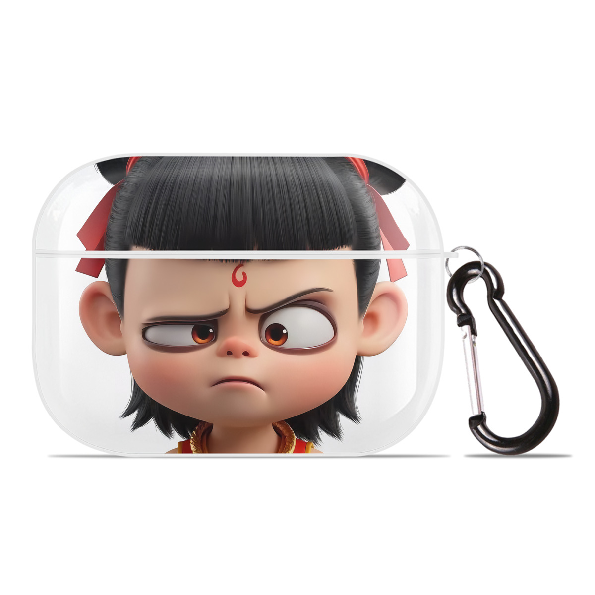 （画像用） Ne Zha 2 ナタ 魔童の大暴れ 【AirPods Pro用】ハードシェル保護ケース 耐衝撃・防指紋・カラビナ付き商品仕様