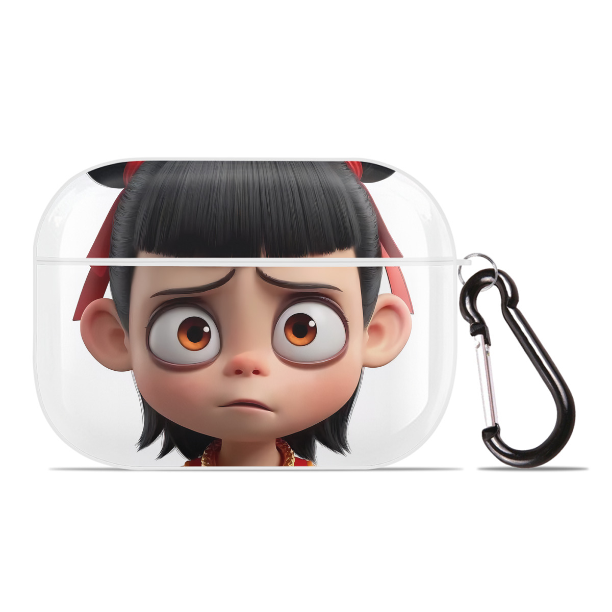 （画像用） Ne Zha 2 ナタ 魔童の大暴れ 【AirPods Pro用】ハードシェル保護ケース 耐衝撃・防指紋・カラビナ付き商品仕様