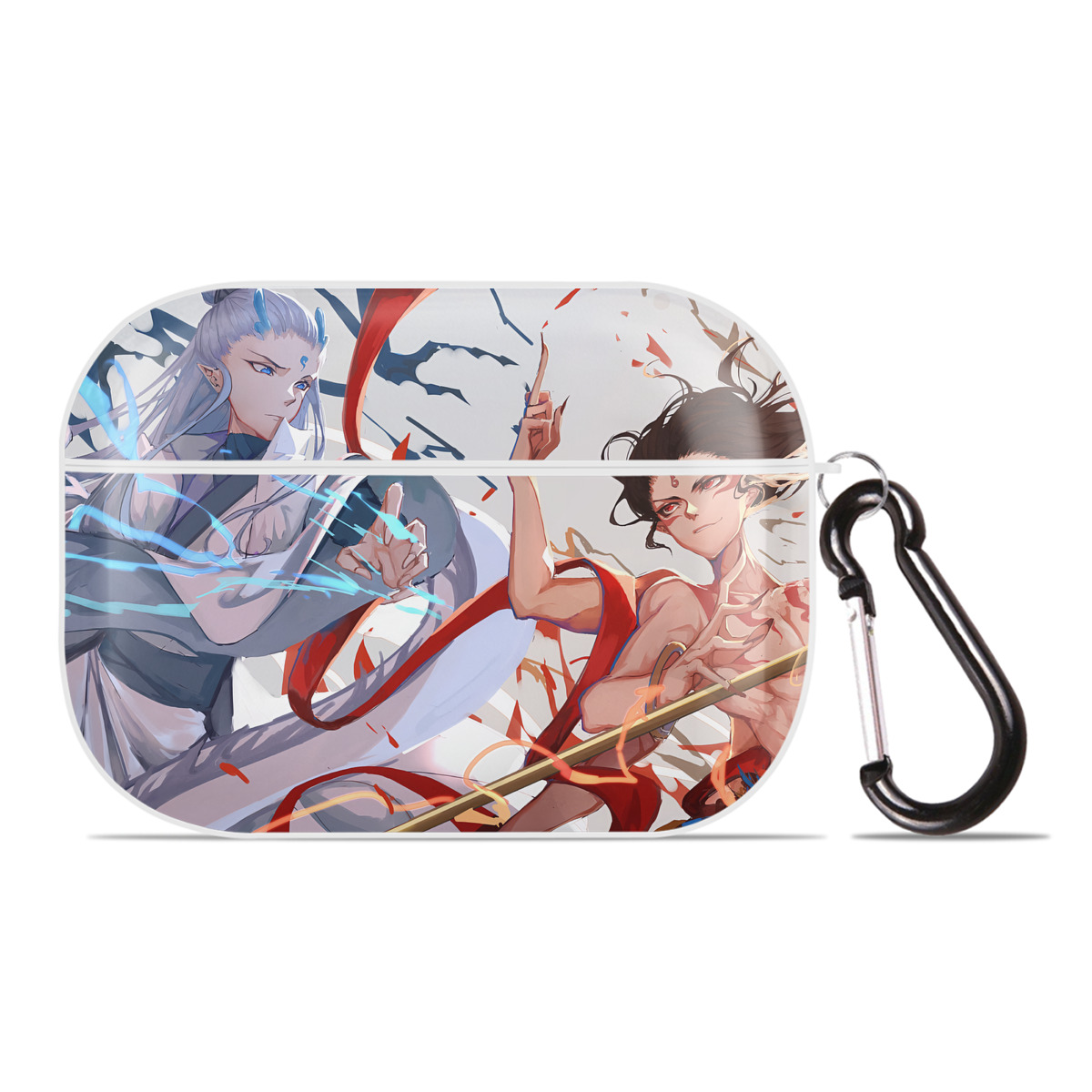 （画像用） Ne Zha 2 ナタ 魔童の大暴れ 【AirPods Pro用】ハードシェル保護ケース 耐衝撃・防指紋・カラビナ付き商品仕様