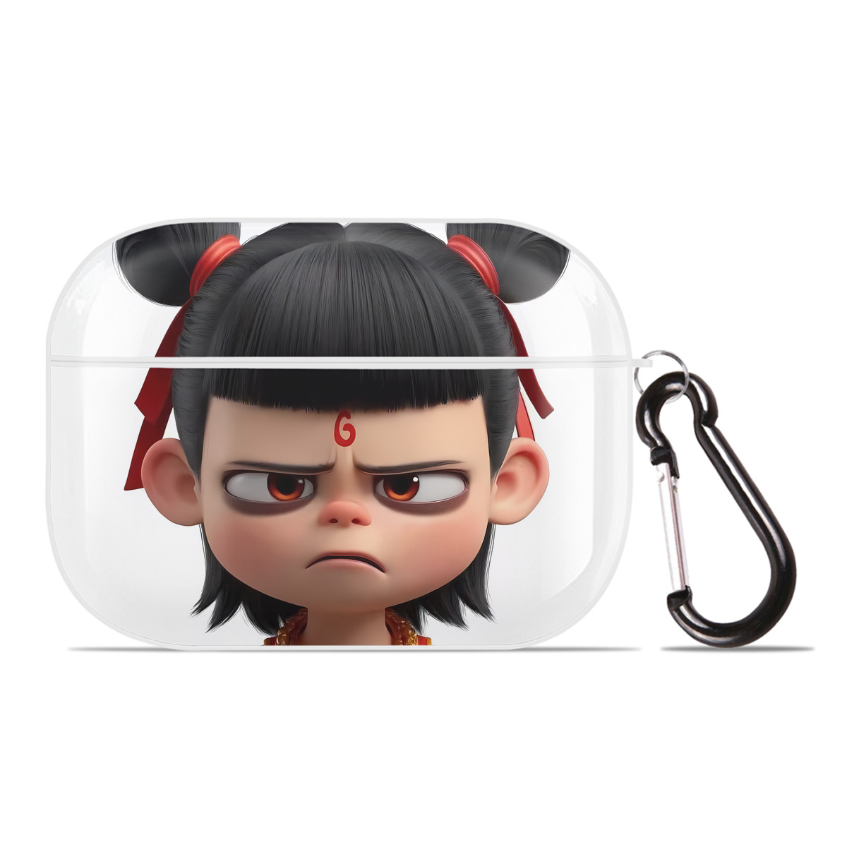 （画像用） Ne Zha 2 ナタ 魔童の大暴れ 【AirPods Pro用】ハードシェル保護ケース 耐衝撃・防指紋・カラビナ付き商品仕様