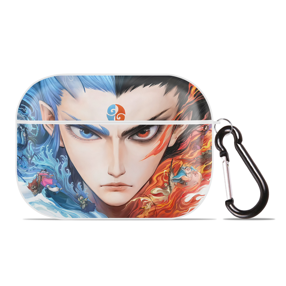 （画像用） Ne Zha 2 ナタ 魔童の大暴れ 【AirPods Pro用】ハードシェル保護ケース 耐衝撃・防指紋・カラビナ付き商品仕様