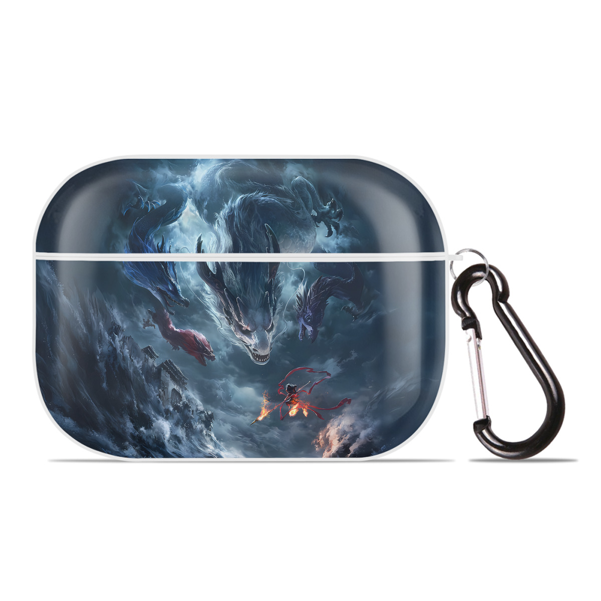 （画像用） Ne Zha 2 ナタ 魔童の大暴れ 【AirPods Pro用】ハードシェル保護ケース 耐衝撃・防指紋・カラビナ付き商品仕様