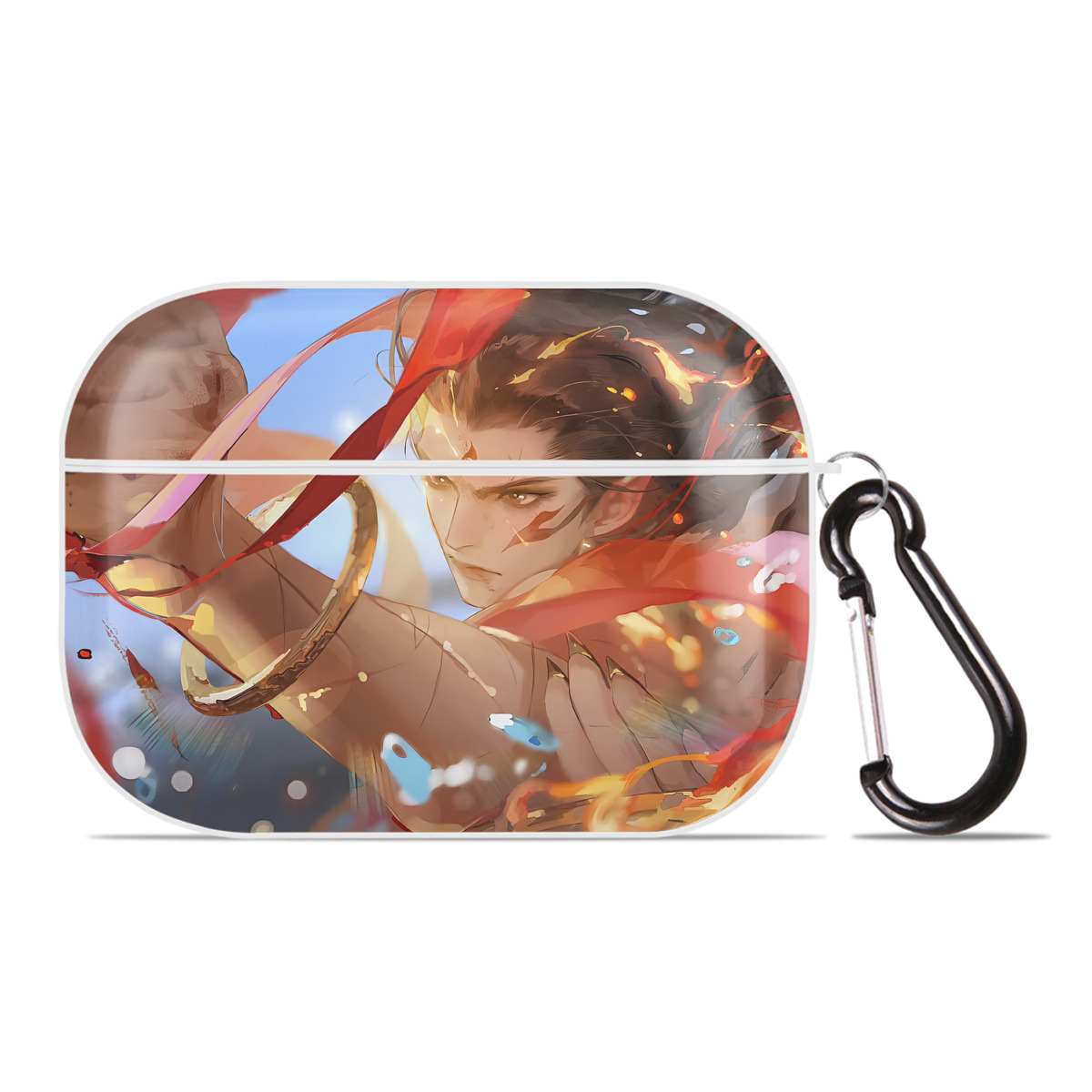 （画像用） Ne Zha 2 ナタ 魔童の大暴れ 【AirPods Pro用】ハードシェル保護ケース 耐衝撃・防指紋・カラビナ付き商品仕様