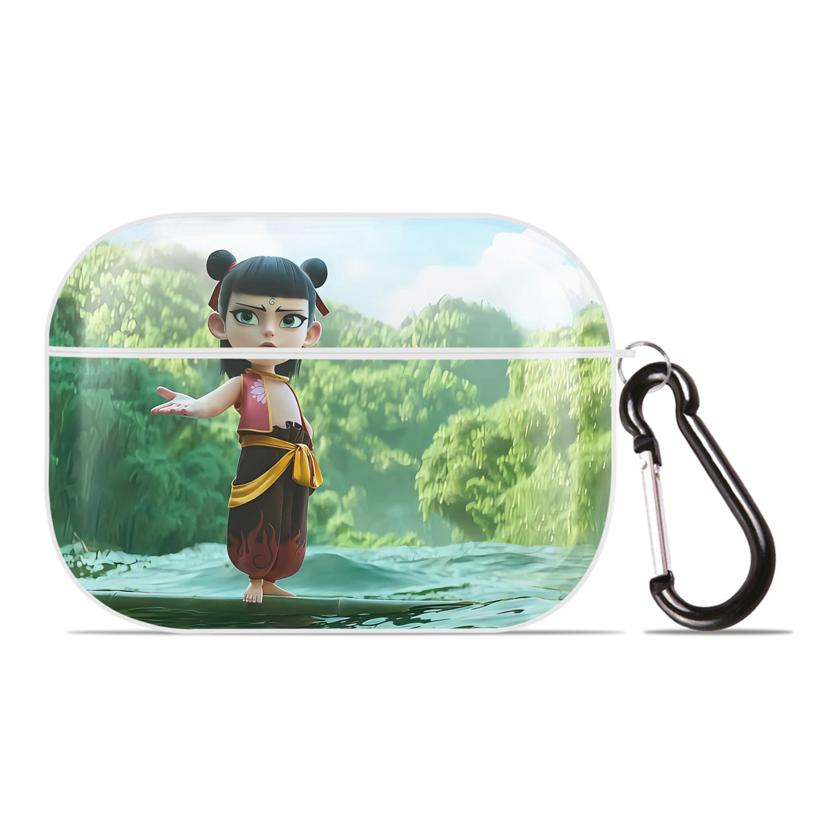 （画像用） Ne Zha 2 ナタ 魔童の大暴れ 【AirPods Pro用】ハードシェル保護ケース 耐衝撃・防指紋・カラビナ付き商品仕様