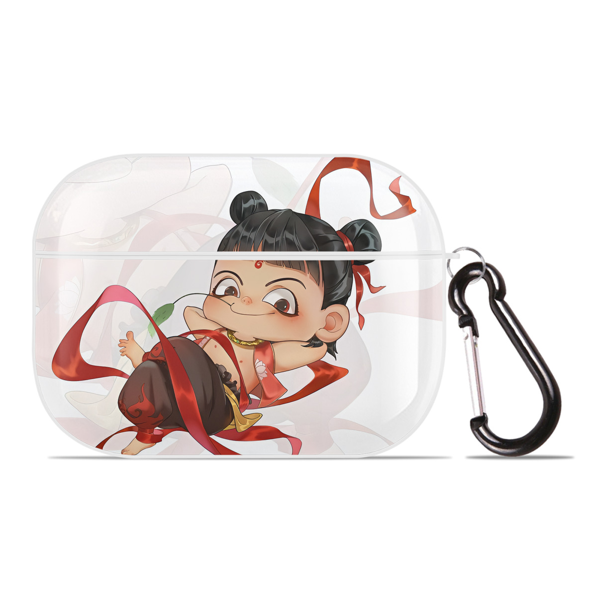 （画像用） Ne Zha 2 ナタ 魔童の大暴れ 【AirPods Pro用】ハードシェル保護ケース 耐衝撃・防指紋・カラビナ付き商品仕様