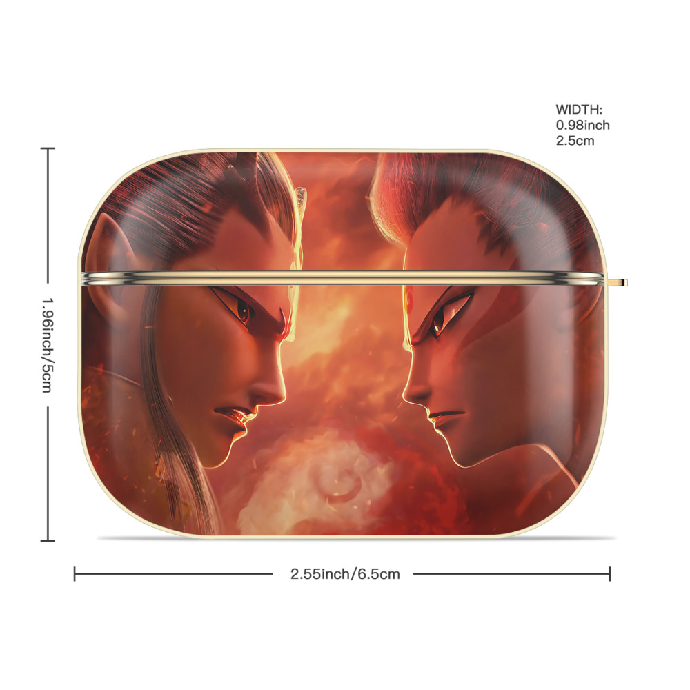 Ne Zha 2 ナタ 魔童の大暴れ 【AirPods Pro用】ハードシェル保護ケース｜耐衝撃・防指紋・カラビナ付き商品仕様