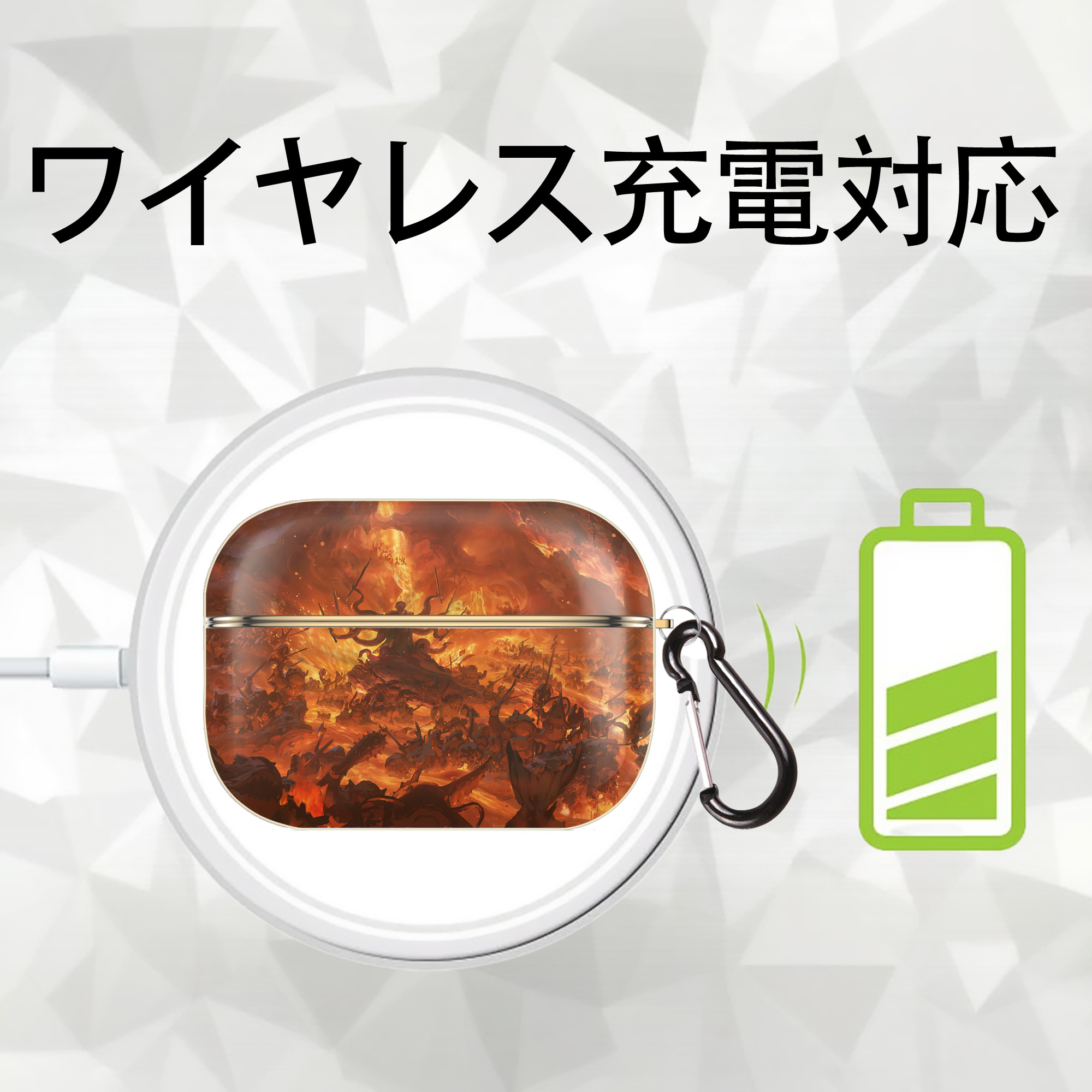 Ne Zha 2 ナタ 魔童の大暴れ 【AirPods Pro用】ハードシェル保護ケース｜耐衝撃・防指紋・カラビナ付き商品仕様