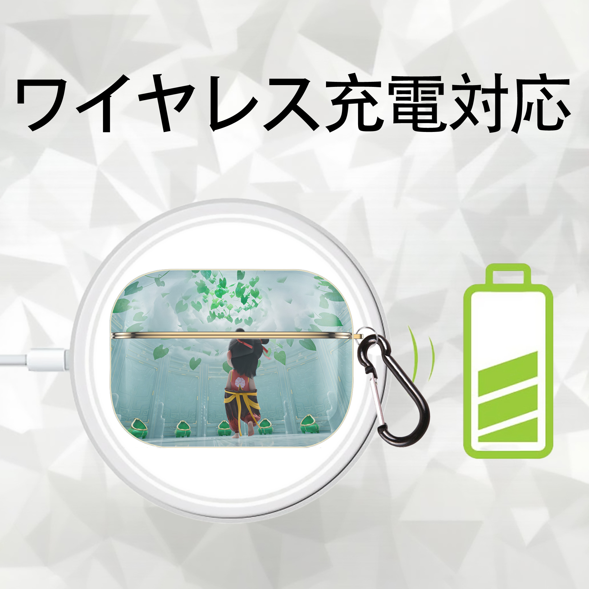 Ne Zha 2 ナタ 魔童の大暴れ 【AirPods Pro用】ハードシェル保護ケース｜耐衝撃・防指紋・カラビナ付き商品仕様