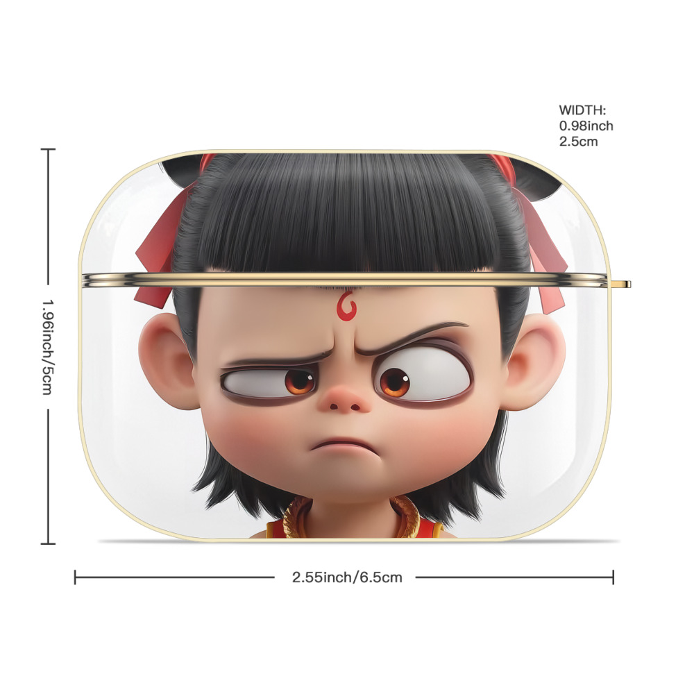 Ne Zha 2 ナタ 魔童の大暴れ 【AirPods Pro用】ハードシェル保護ケース｜耐衝撃・防指紋・カラビナ付き商品仕様