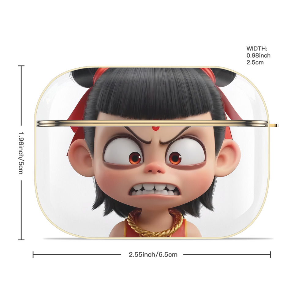 Ne Zha 2 ナタ 魔童の大暴れ 【AirPods Pro用】ハードシェル保護ケース｜耐衝撃・防指紋・カラビナ付き商品仕様