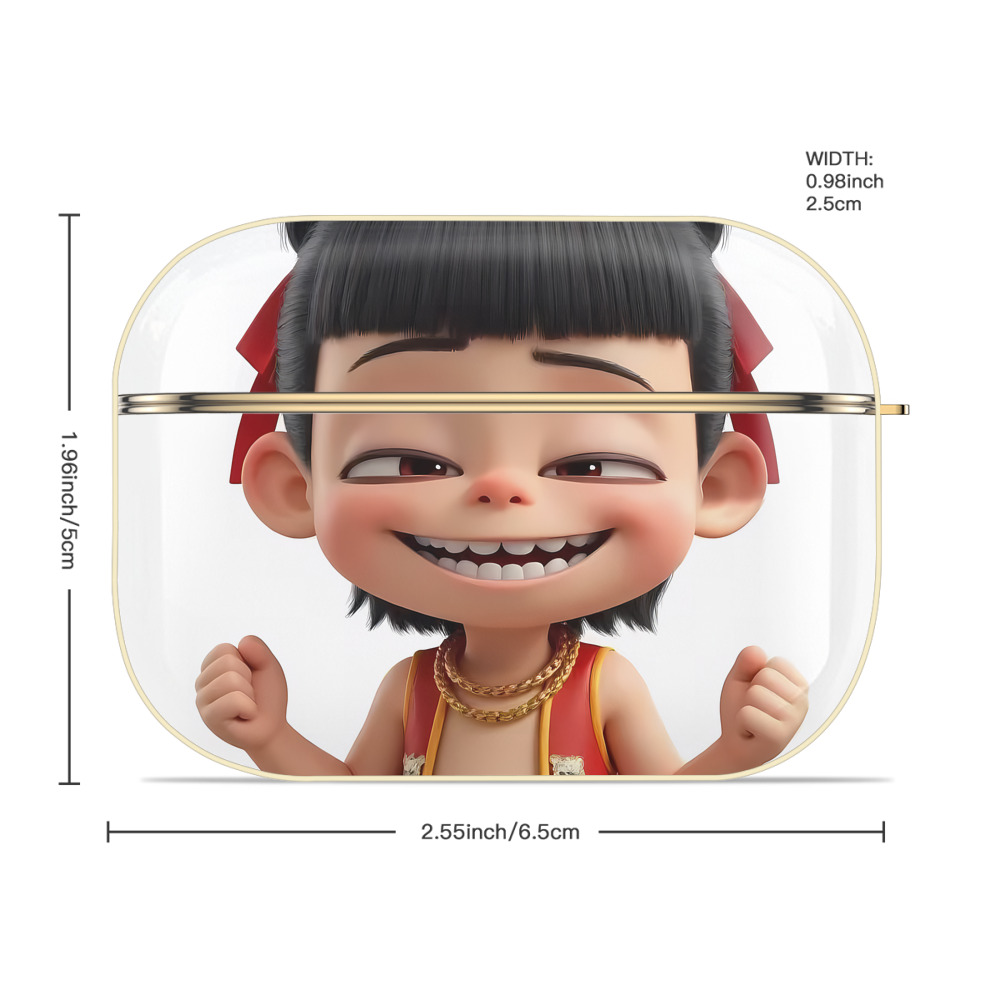 Ne Zha 2 ナタ 魔童の大暴れ 【AirPods Pro用】ハードシェル保護ケース｜耐衝撃・防指紋・カラビナ付き商品仕様