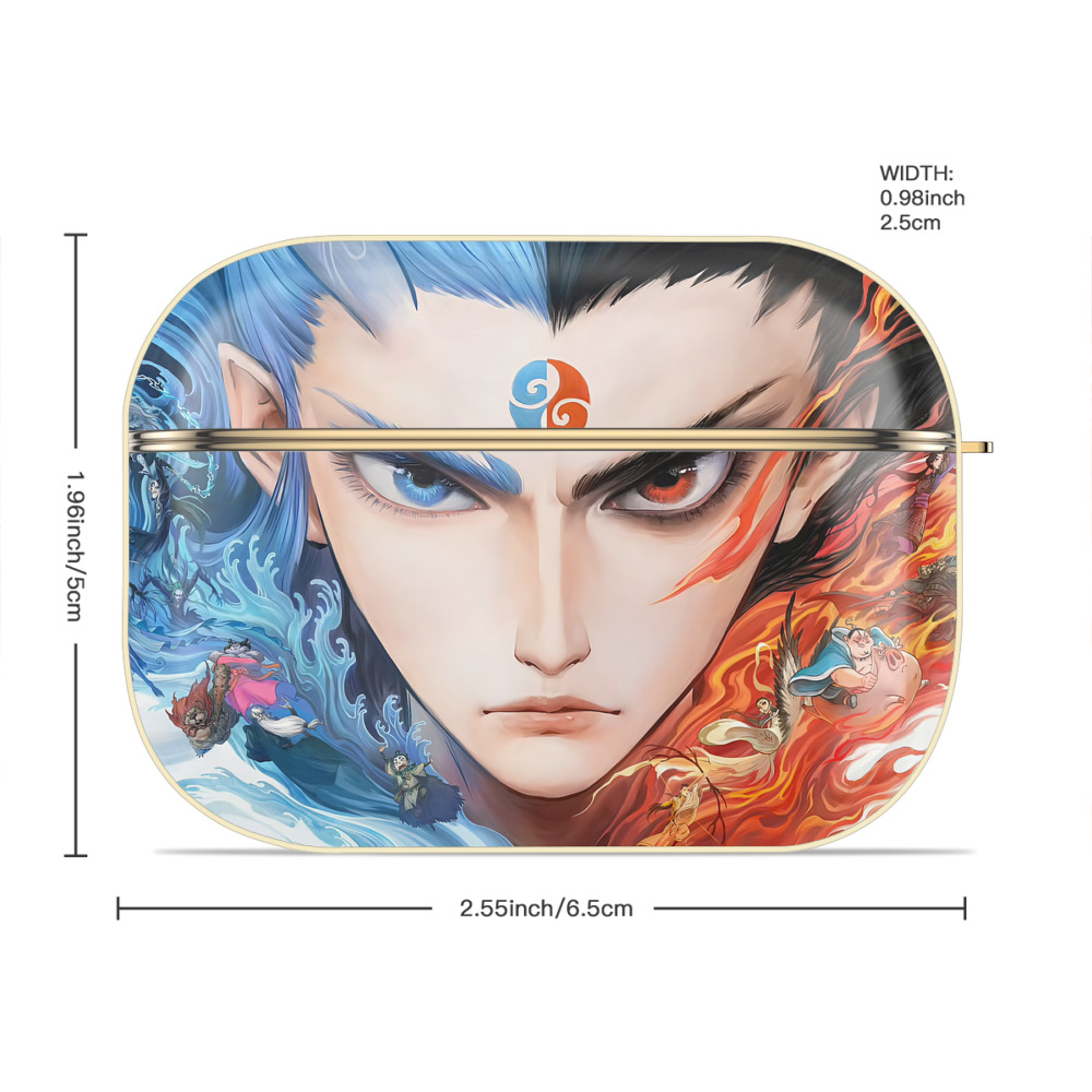 Ne Zha 2 ナタ 魔童の大暴れ 【AirPods Pro用】ハードシェル保護ケース｜耐衝撃・防指紋・カラビナ付き商品仕様