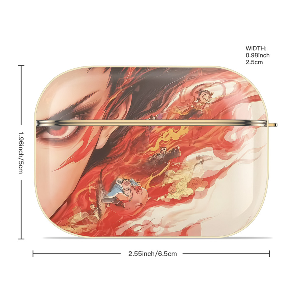 Ne Zha 2 ナタ 魔童の大暴れ 【AirPods Pro用】ハードシェル保護ケース｜耐衝撃・防指紋・カラビナ付き商品仕様