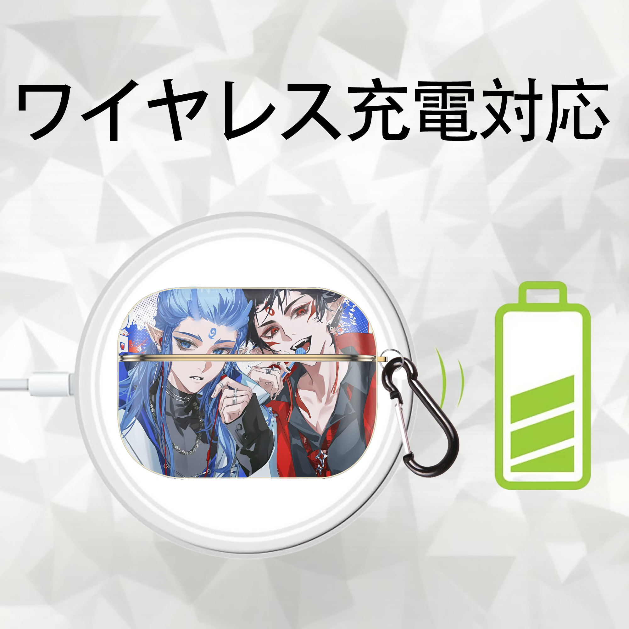 Ne Zha 2 ナタ 魔童の大暴れ 【AirPods Pro用】ハードシェル保護ケース｜耐衝撃・防指紋・カラビナ付き商品仕様
