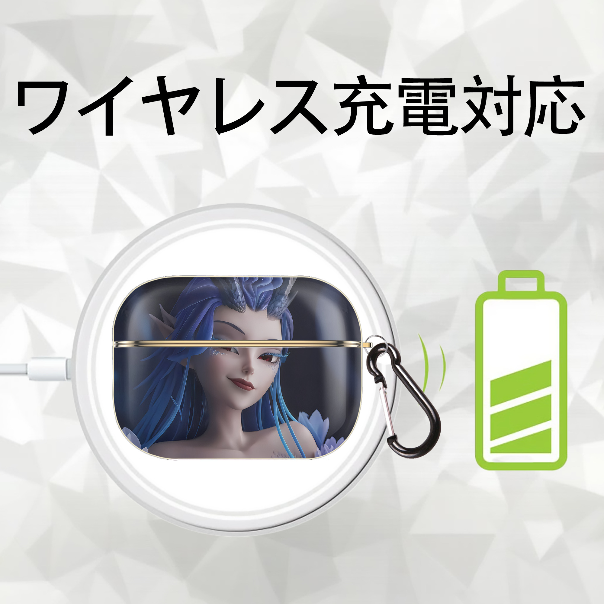 Ne Zha 2 ナタ 魔童の大暴れ 【AirPods Pro用】ハードシェル保護ケース｜耐衝撃・防指紋・カラビナ付き商品仕様