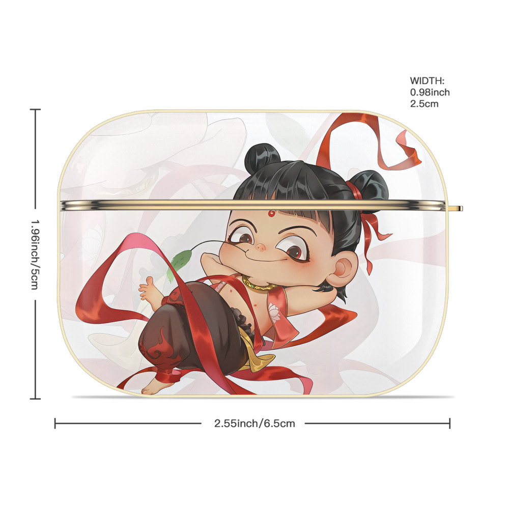 Ne Zha 2 ナタ 魔童の大暴れ 【AirPods Pro用】ハードシェル保護ケース｜耐衝撃・防指紋・カラビナ付き商品仕様