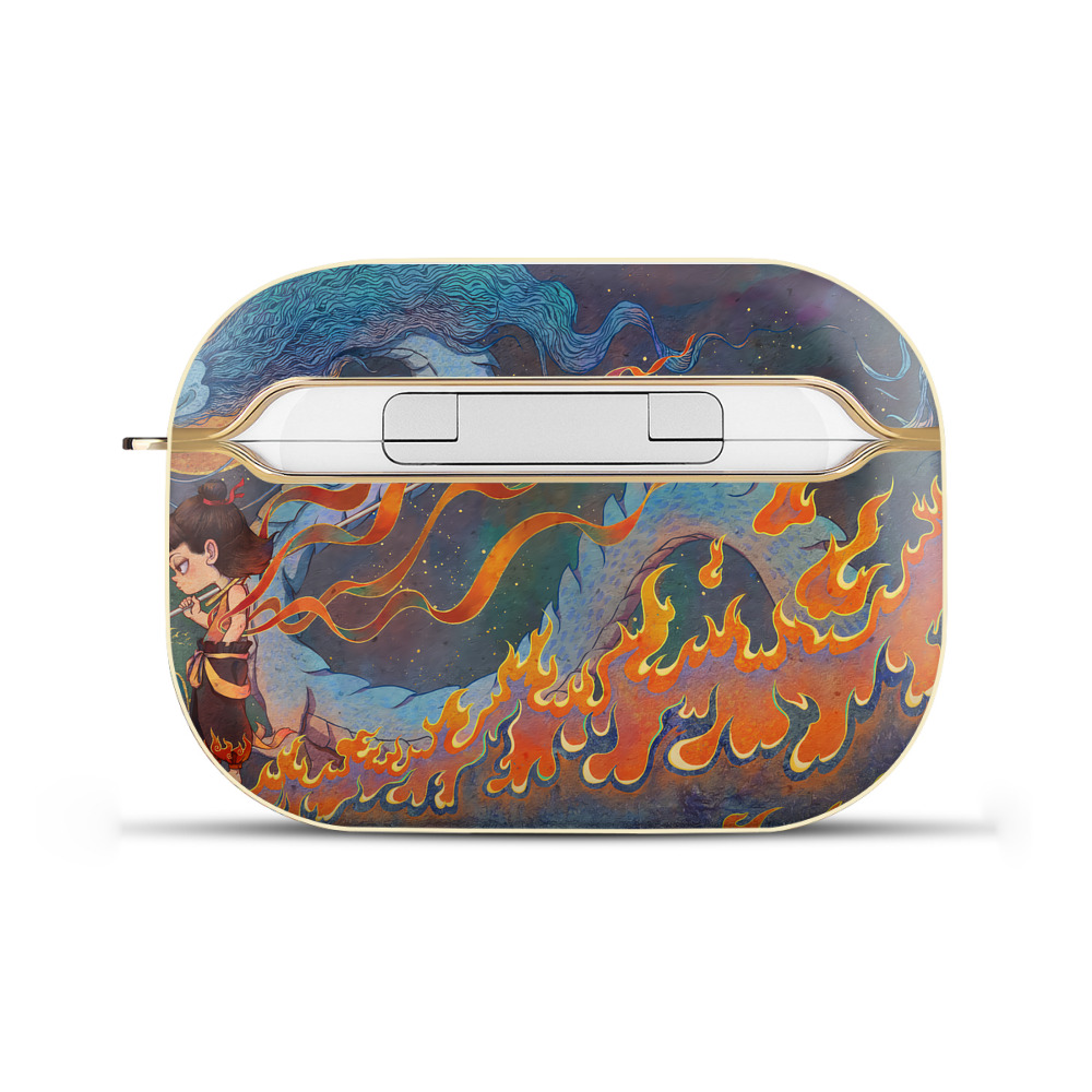 （画像用） Ne Zha 2 ナタ 魔童の大暴れ 【AirPods Pro用】ハードシェル保護ケース｜耐衝撃・防指紋・カラビナ付き商品仕様